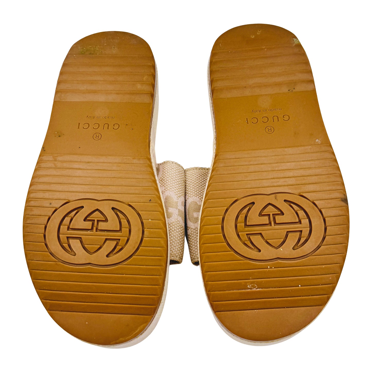 Gucci Angelina Jumbo GG Platform Sandal Slides (Size 40)