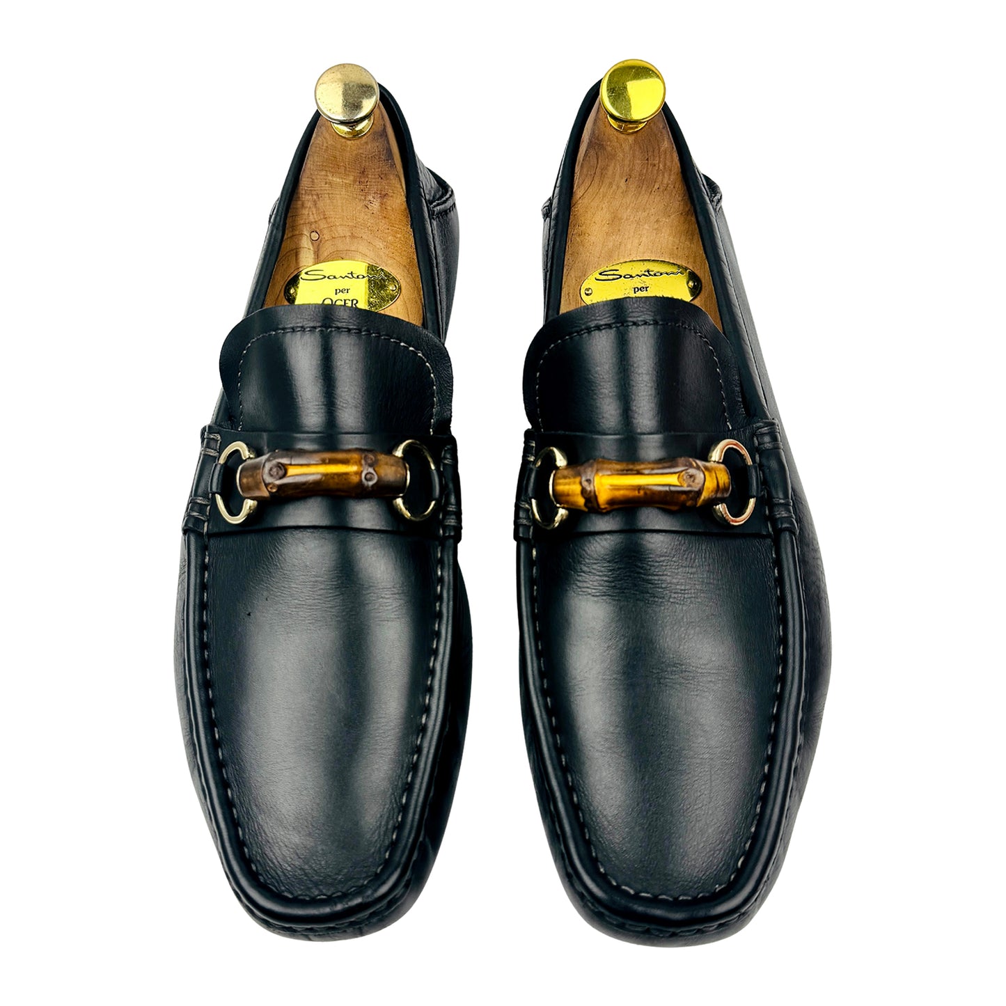 Gucci Men's Black Horsebit Driving Loafers (Size 44/44.5)