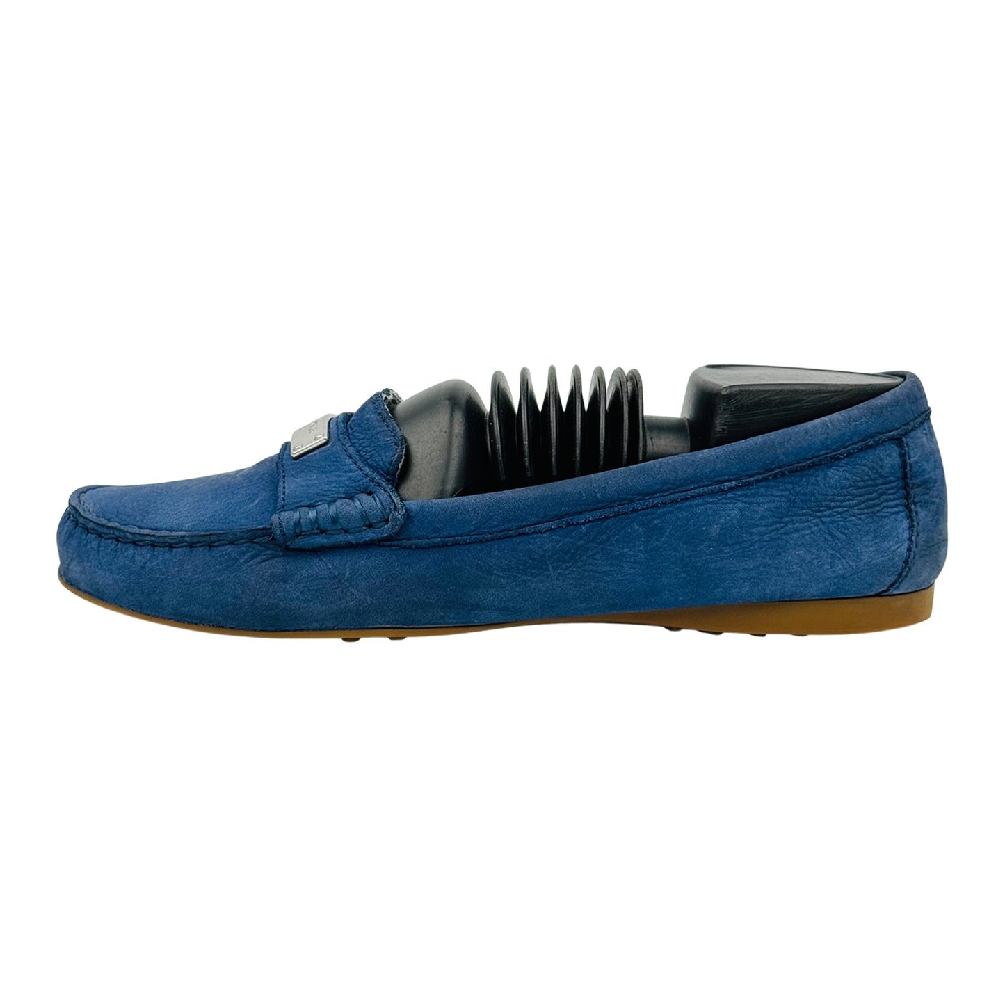 Coach Fredrica Blue Suede Loafer (Size 38/39)