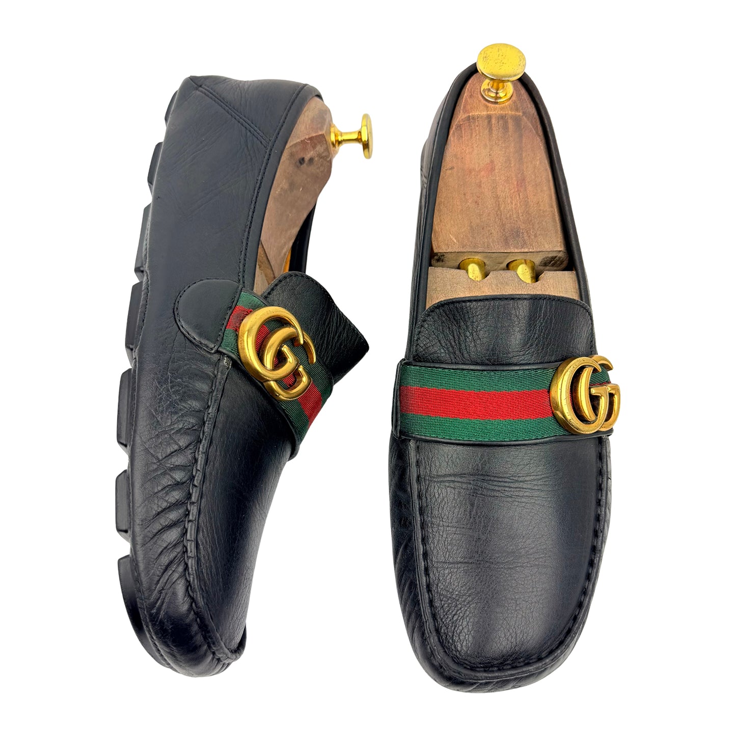Gucci Men's GG Marmont Web Leather Loafer (Size 42)