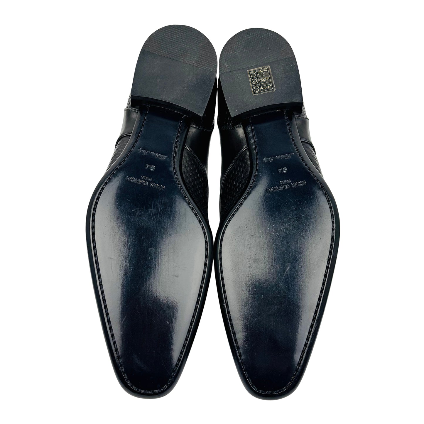 Louis Vuitton Elastic Damier Embossed Black Shoes (Size 44)