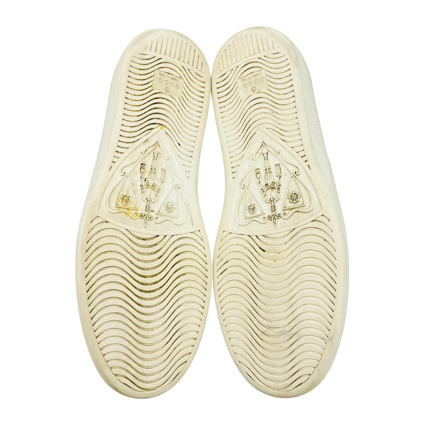 Gucci Ace Perforated Interlocking G Sneakers (Size 43.5)