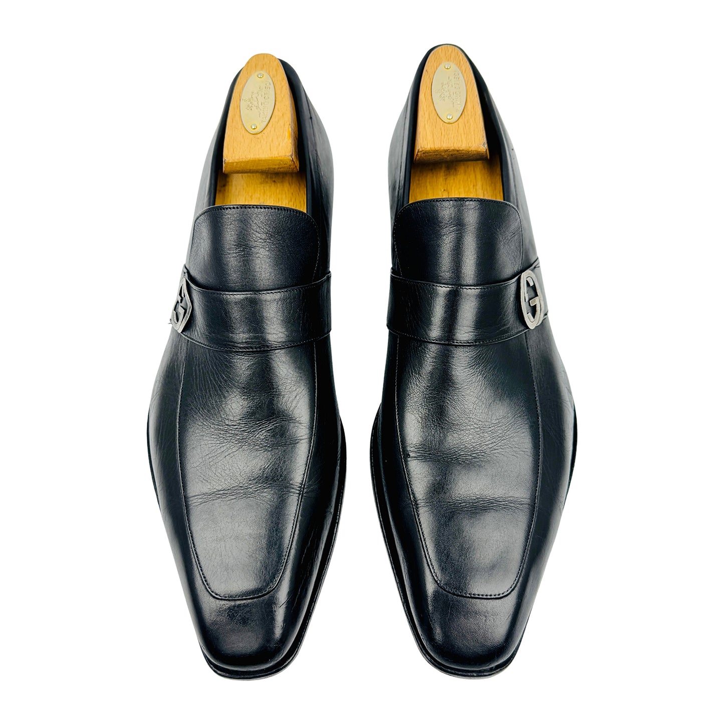 Gucci Black Interlocking G Shoes (Size 42.5) - 114416