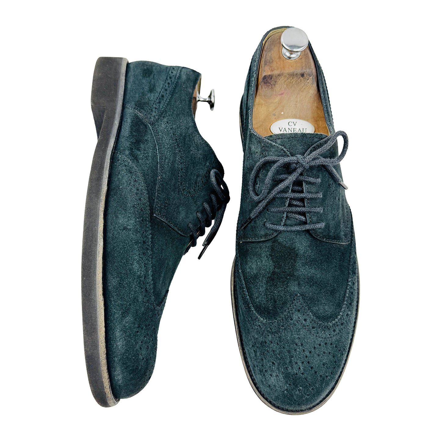 Tod’s Men's Dark Teal Brogue Shoes (Size 44.5)