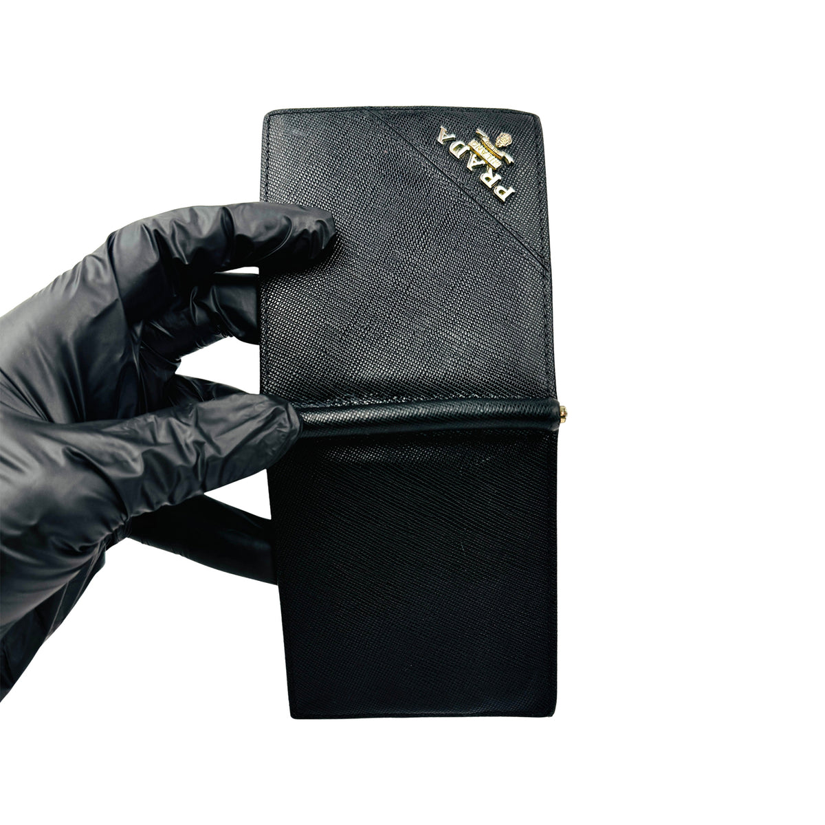 Prada Saffiano Leather Money Clip Wallet - 2MN077