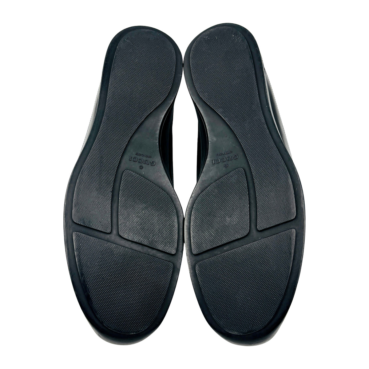 Gucci Men's Black Leather & Mesh Shoes (Size 46.5)