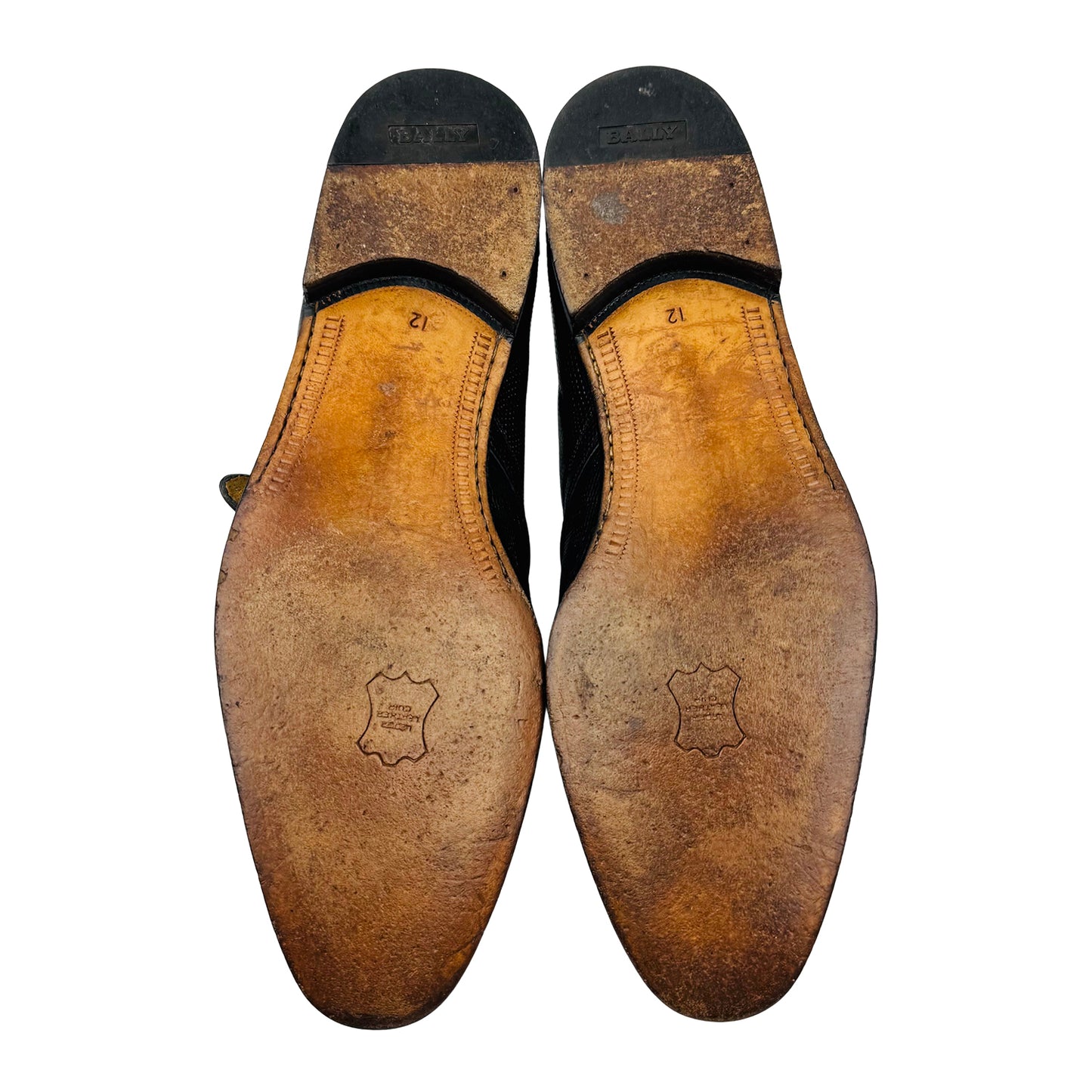 Bally Men's Lizard-Embossed Italian Loafers (Size 45.5/46)