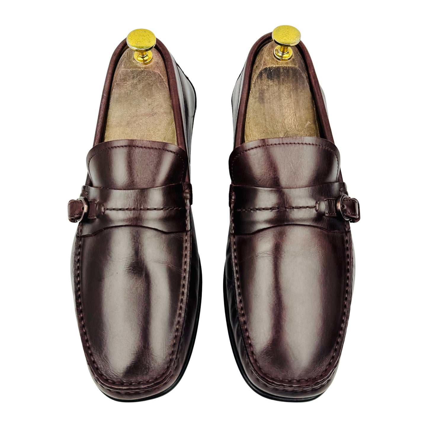 Salvatore Ferragamo Dark Brown Buckle Loafers (Size 41/41.5)
