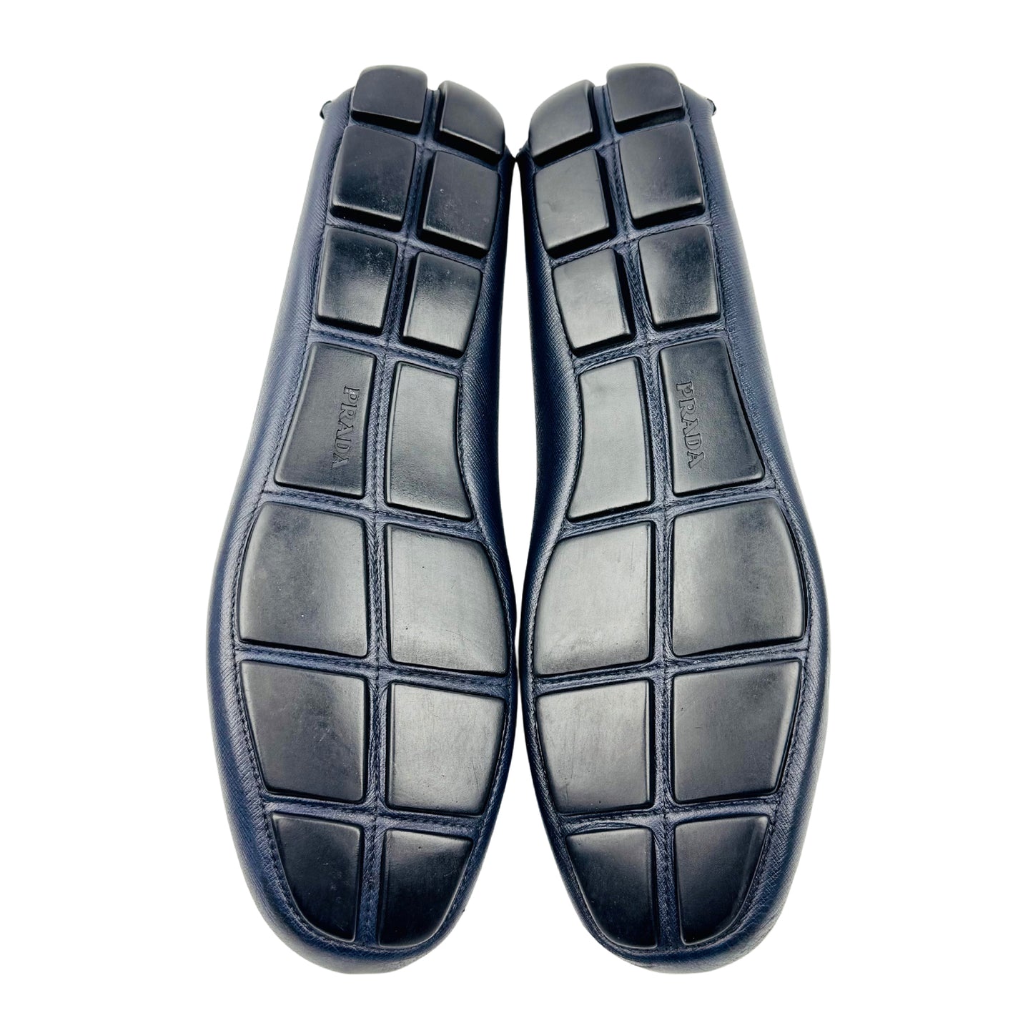 Prada Navy Saffiano Leather Loafers (Size 44) - 2DD113