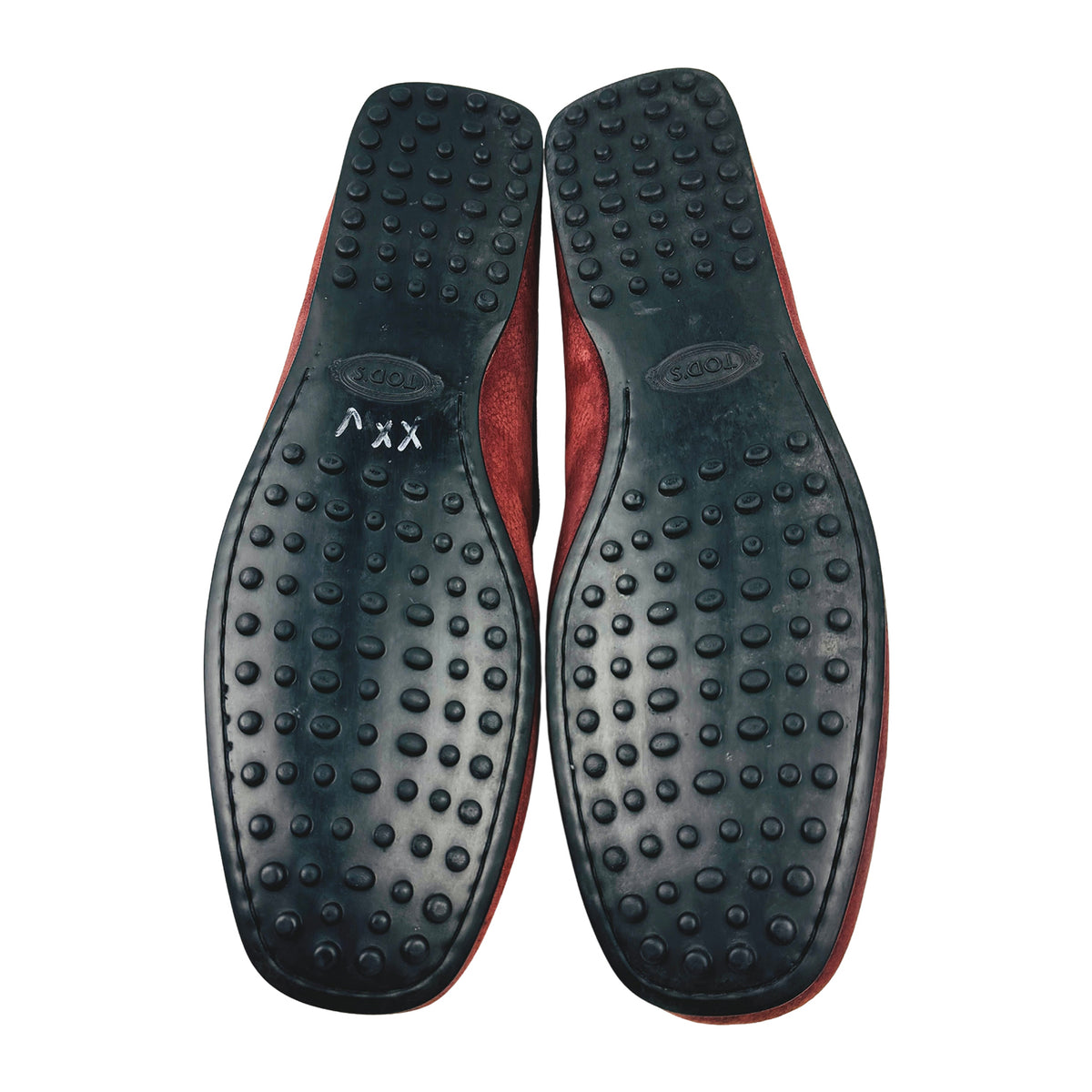 Tods Double T Dark Red Suede Loafers (Size 42)