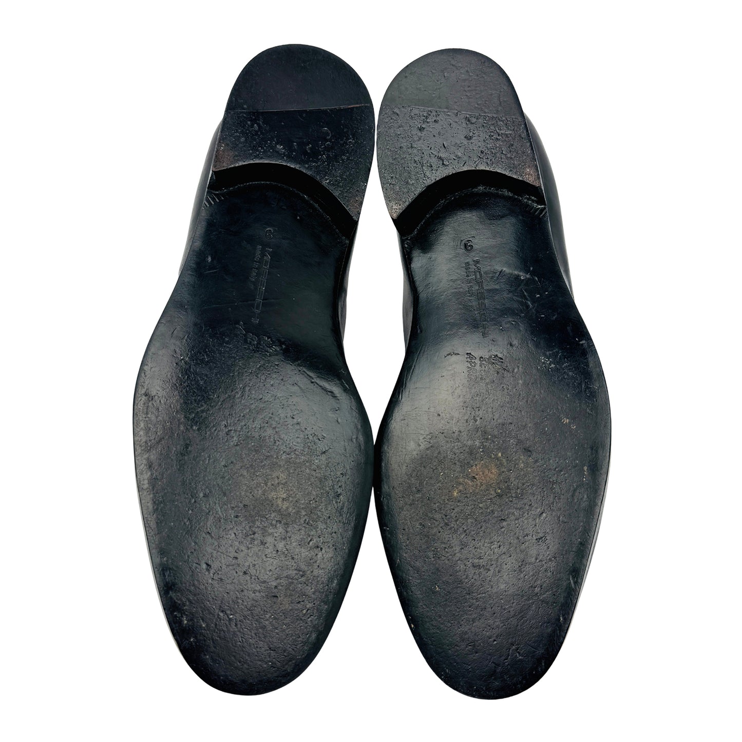 Moreschi X Russell Bromley Volcano Black Leather Loafers (Size 43.5)