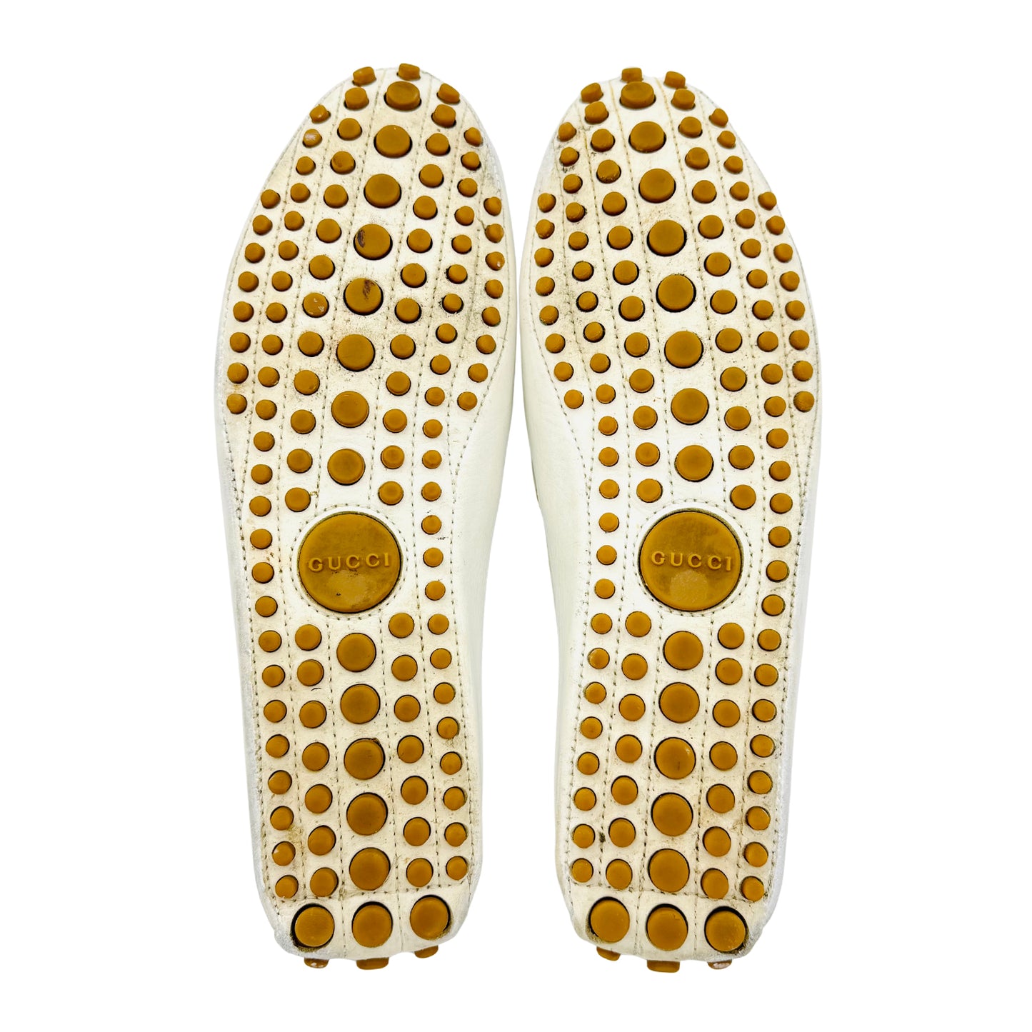 Gucci Men's White Webbing Trimmed Loafer (Size 45)