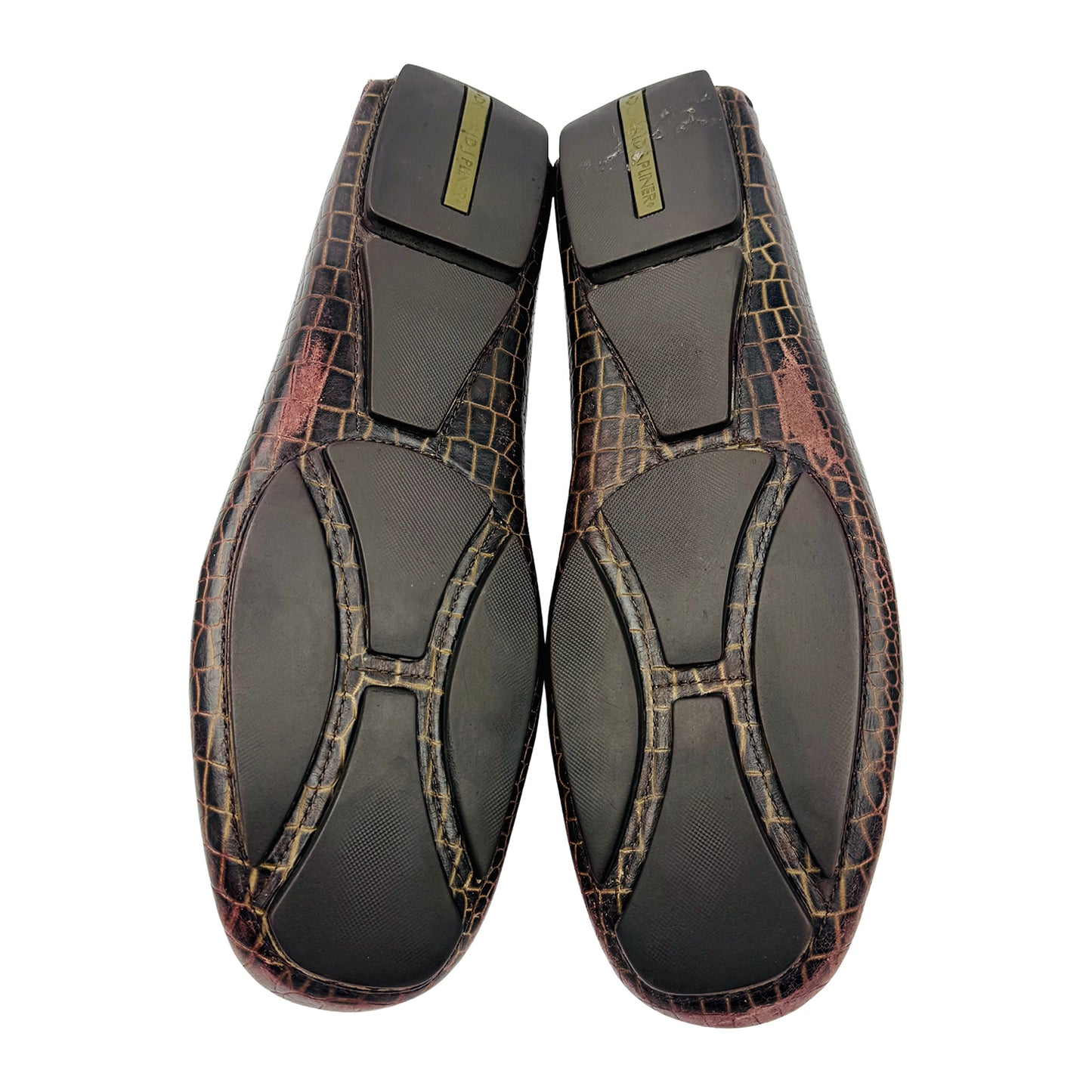 Donald J Pliner Croc-Embossed Espresso Loafers (Size 43.5/44)