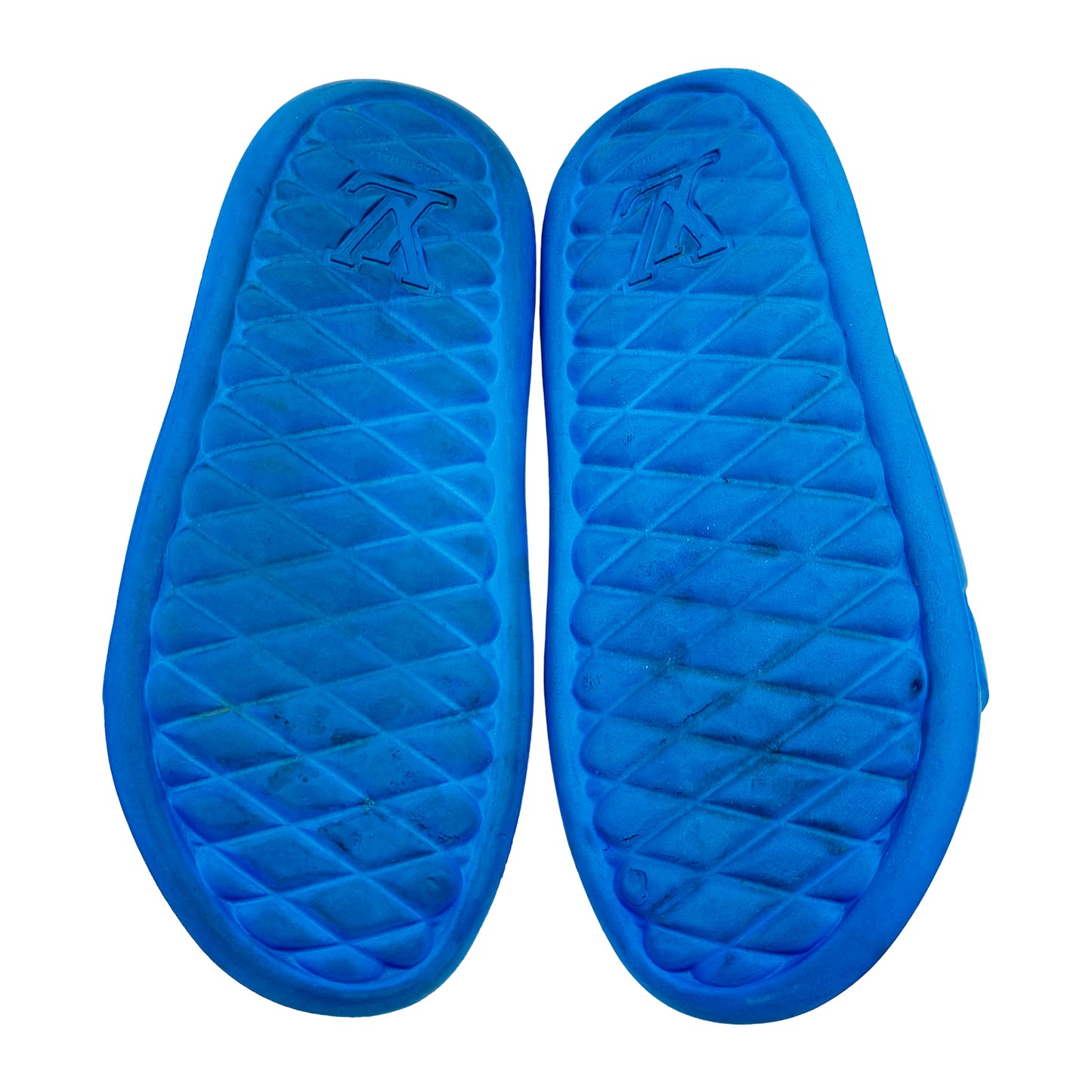 Louis Vuitton Men's Waterfront Blue Slides (Size 44)