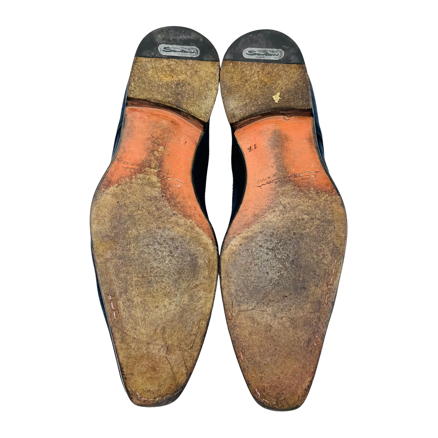 Santoni Men's Blue Suede Oxfords (Size 42.5)