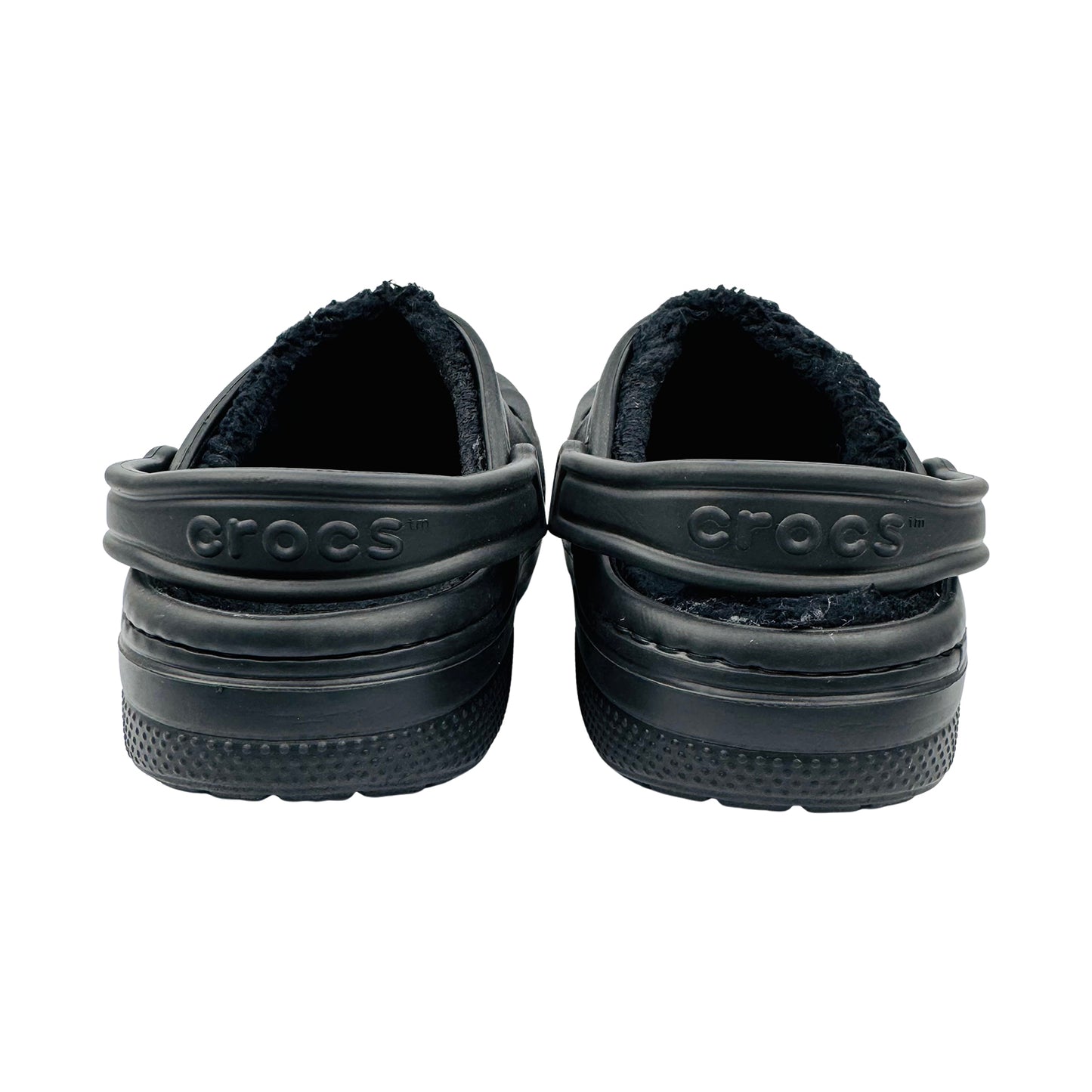 Crocs Unisex Baya Lined Black Clogs (Size 38)