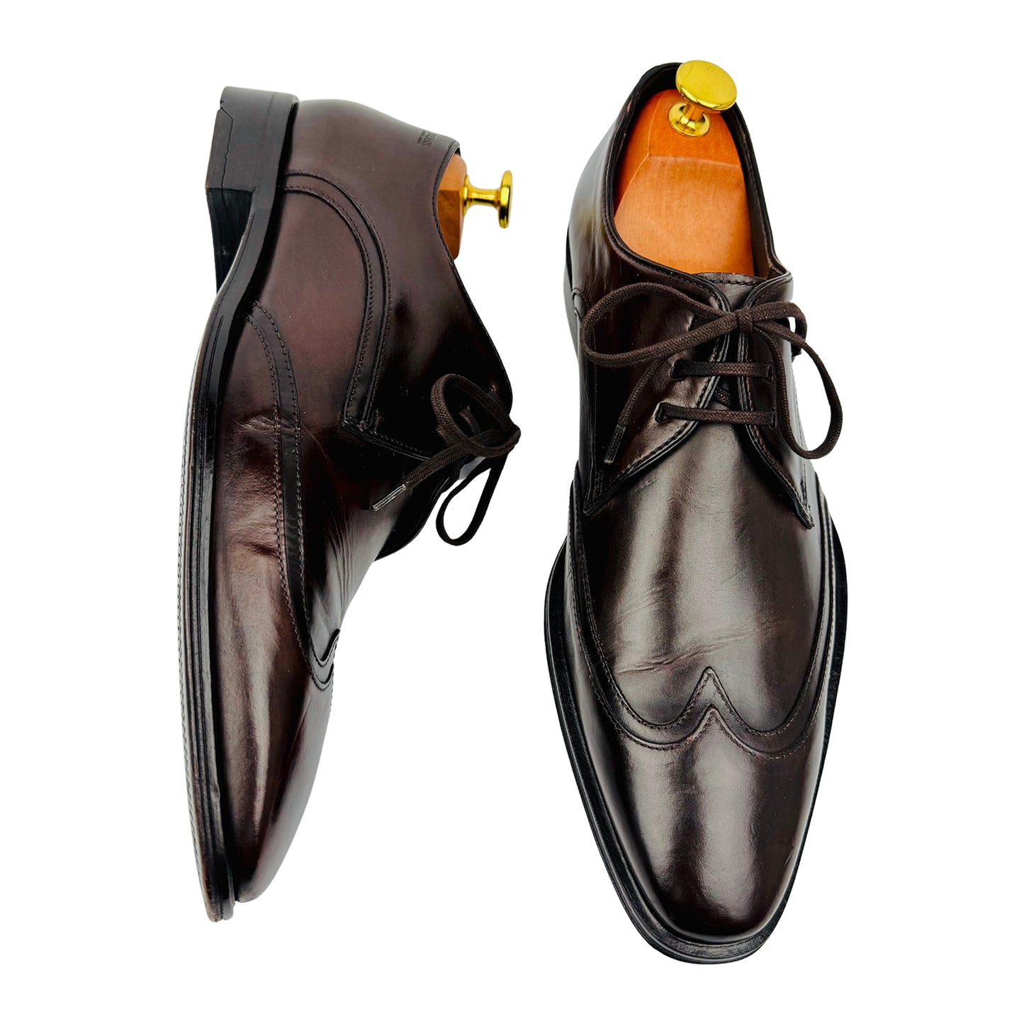 Boss Men's Brown Italian Derby Shoes (Size 42)