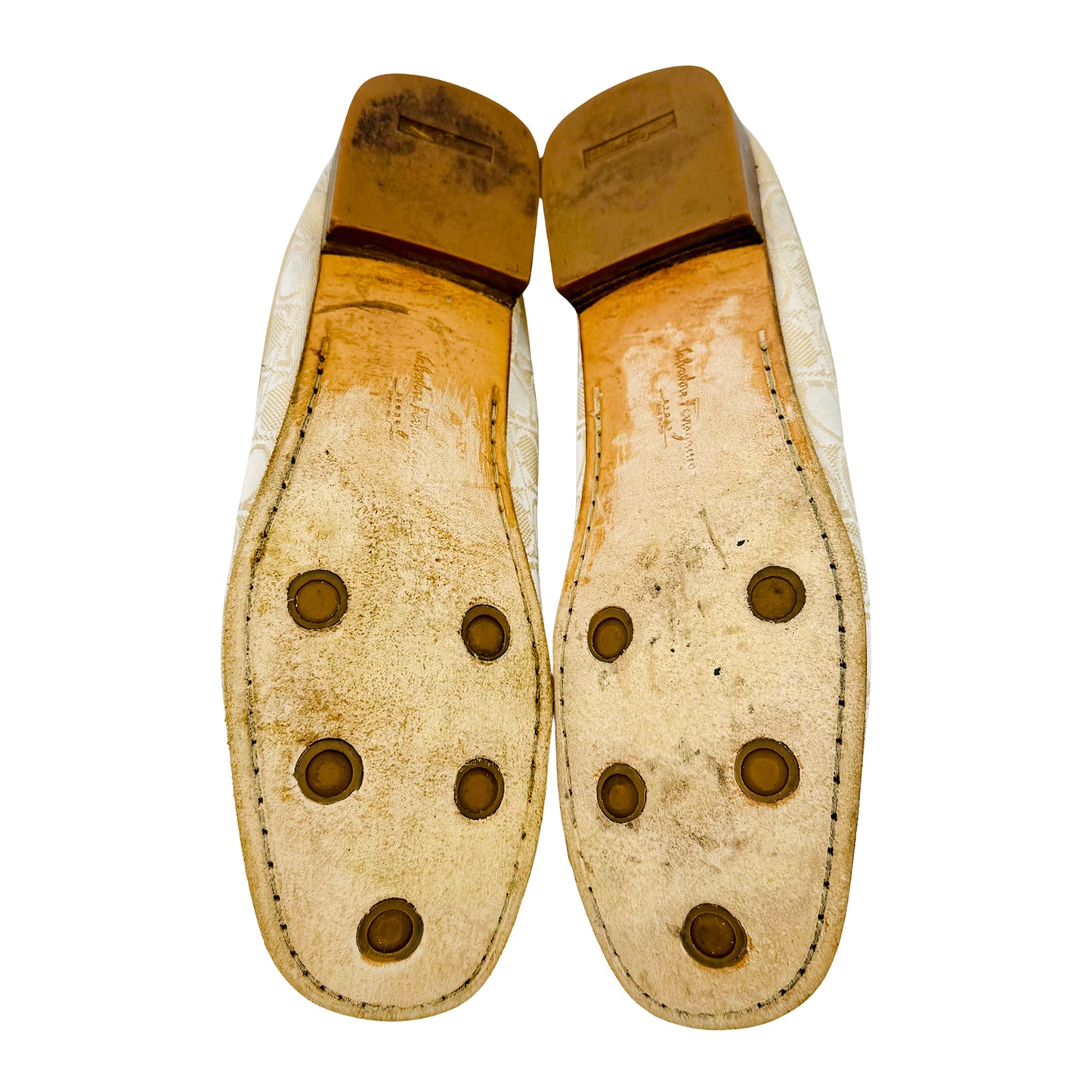 Salvatore Ferragamo Signature 'Ivory' Mules (Size 38.5/39)