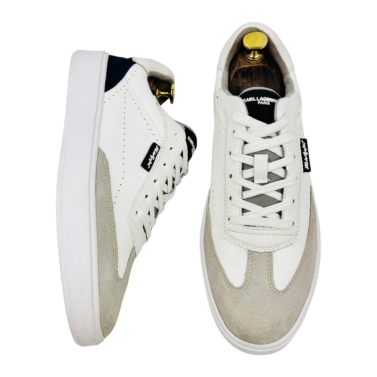 Karl Lagerfeld White Leather Sneakers (Size 41)