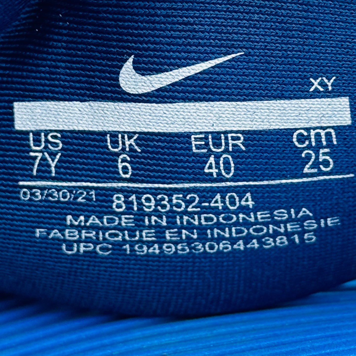 Nike Kawa Signal Blue Slides (Size 40/40.5) - 819352-404