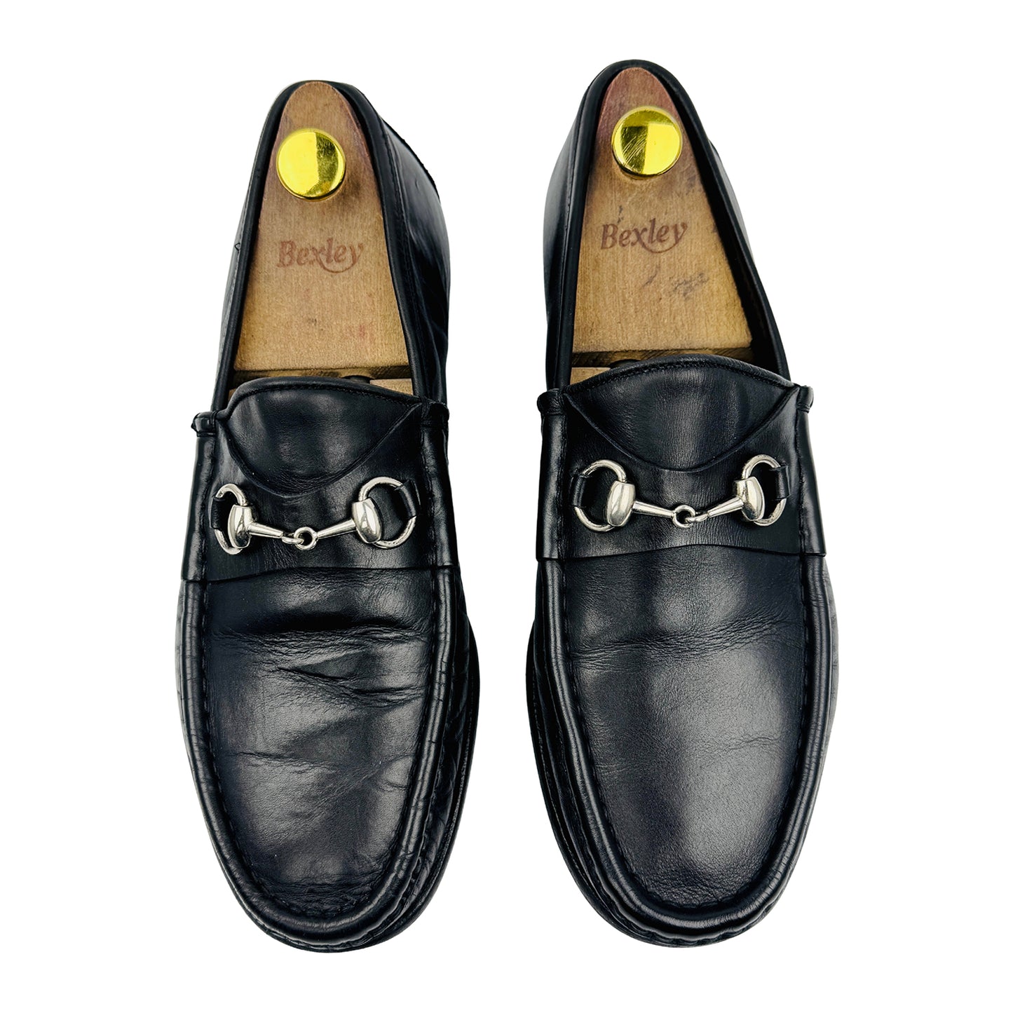 Gucci Men's Black Leather Horsebit Loafers (Size 43)
