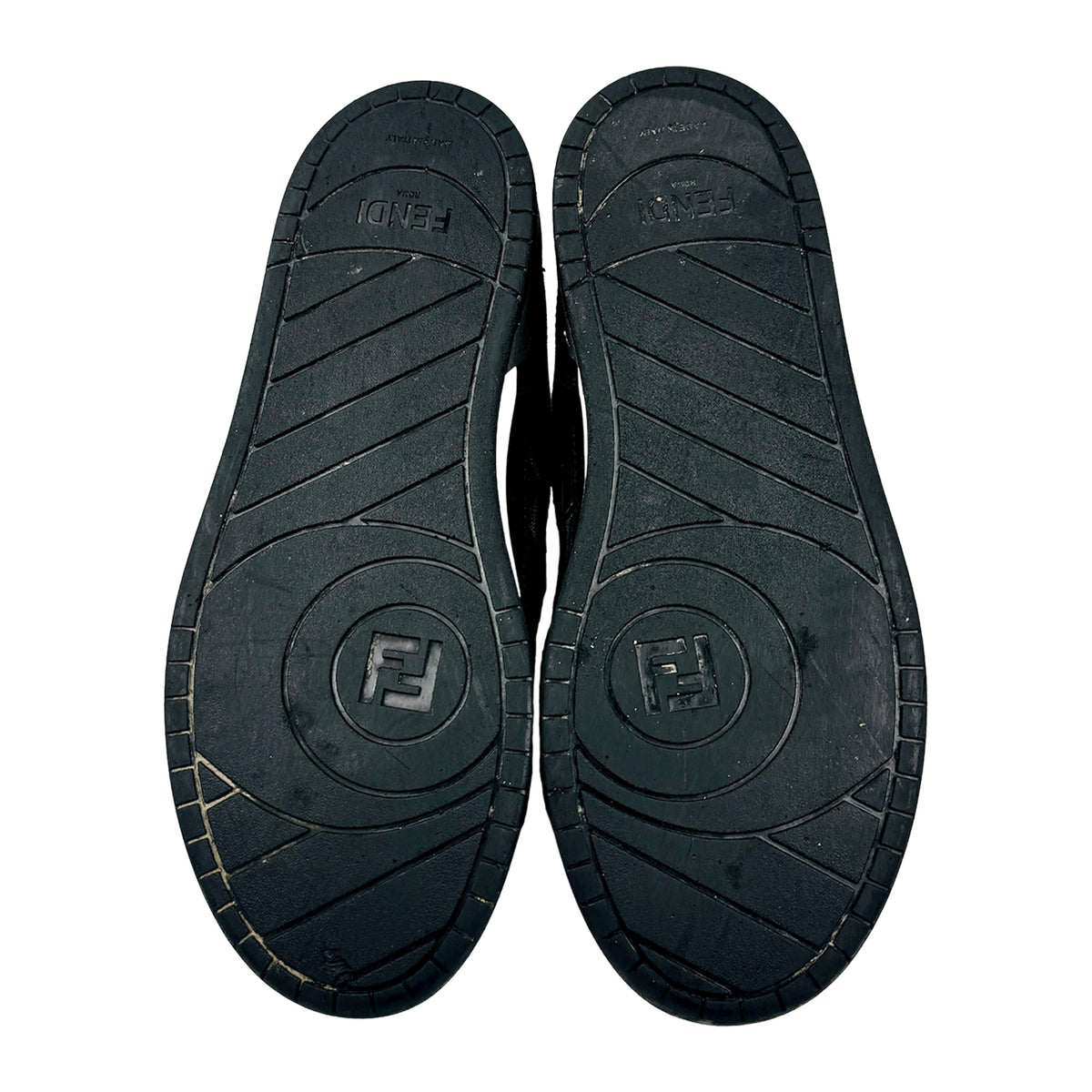 Fendi Match Black Suede Low Top Sneakers (Size 41)