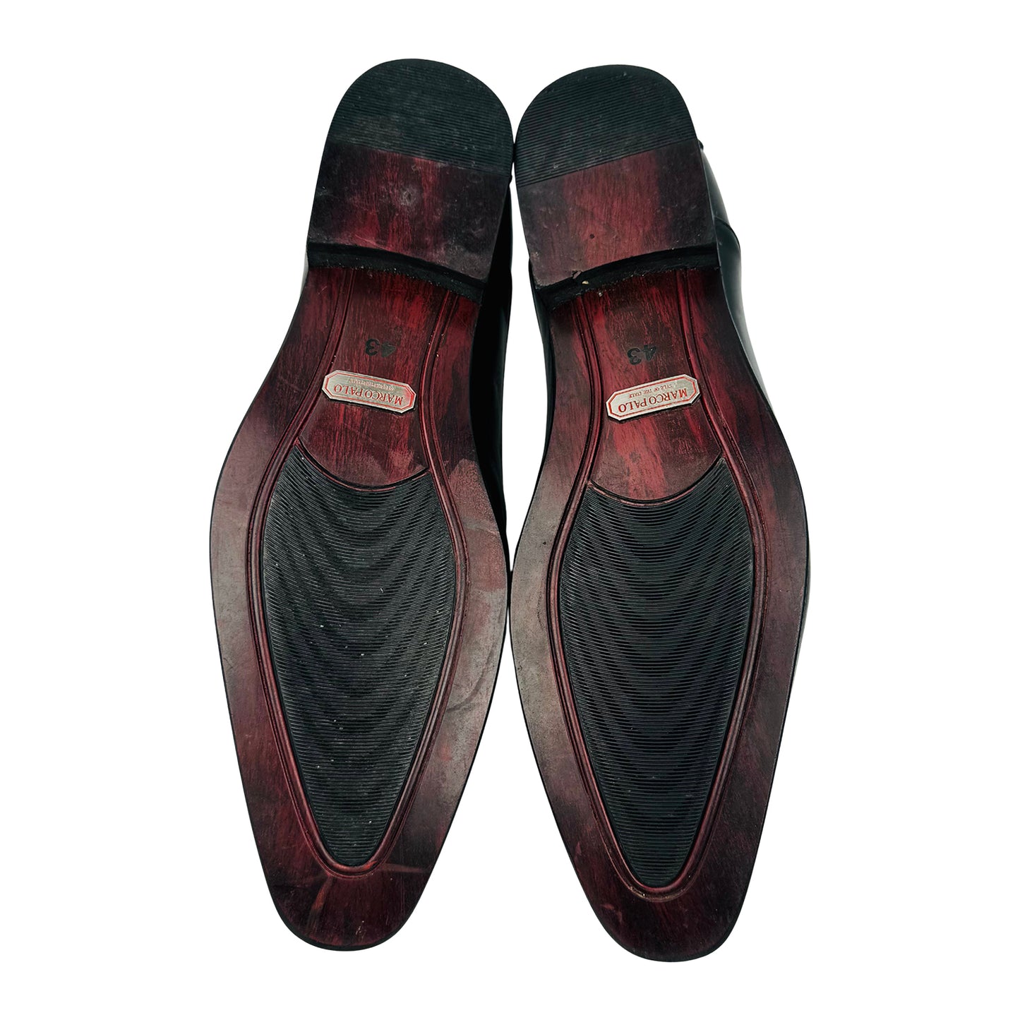 Marco Palo Men's Black Leather Loafers (Size 43)