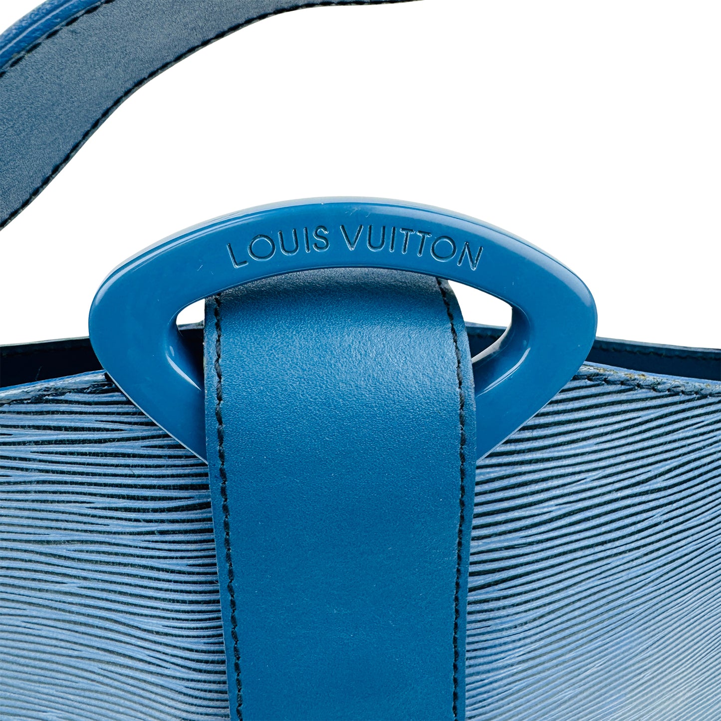 Louis Vuitton Cluny Blue Leather Shoulder Bag