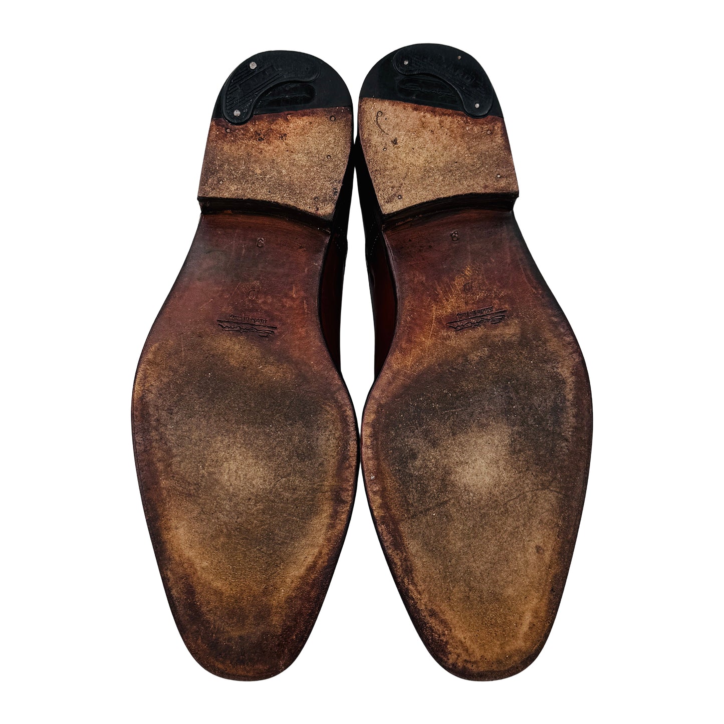 Santoni Men's Brown Leather Oxfords (Size 42.5)