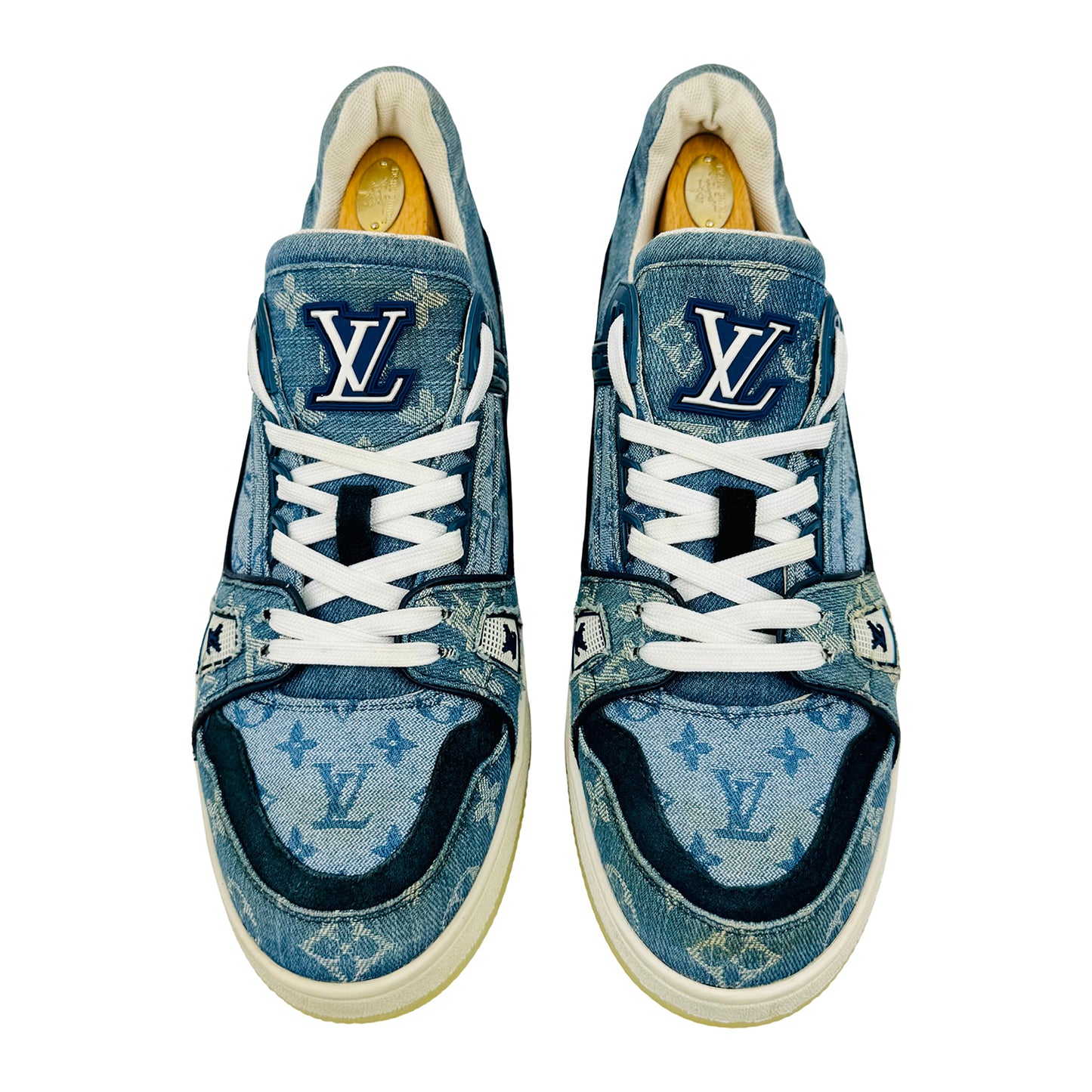 Louis Vuitton Blue Denim Monogram Sneakers (Size 43.5/44) - 1A8TSJ