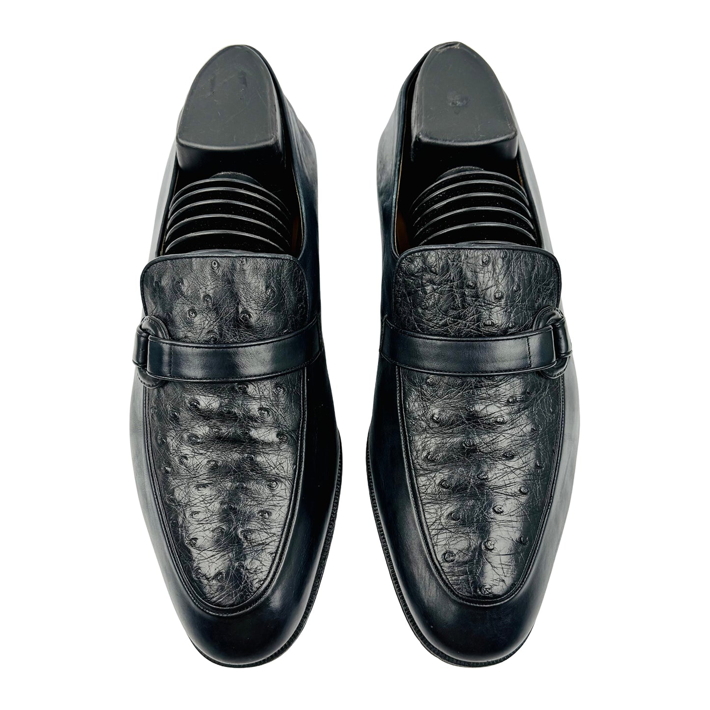 Antonio Men's Black Leather Loafers (Size 41/41.5)