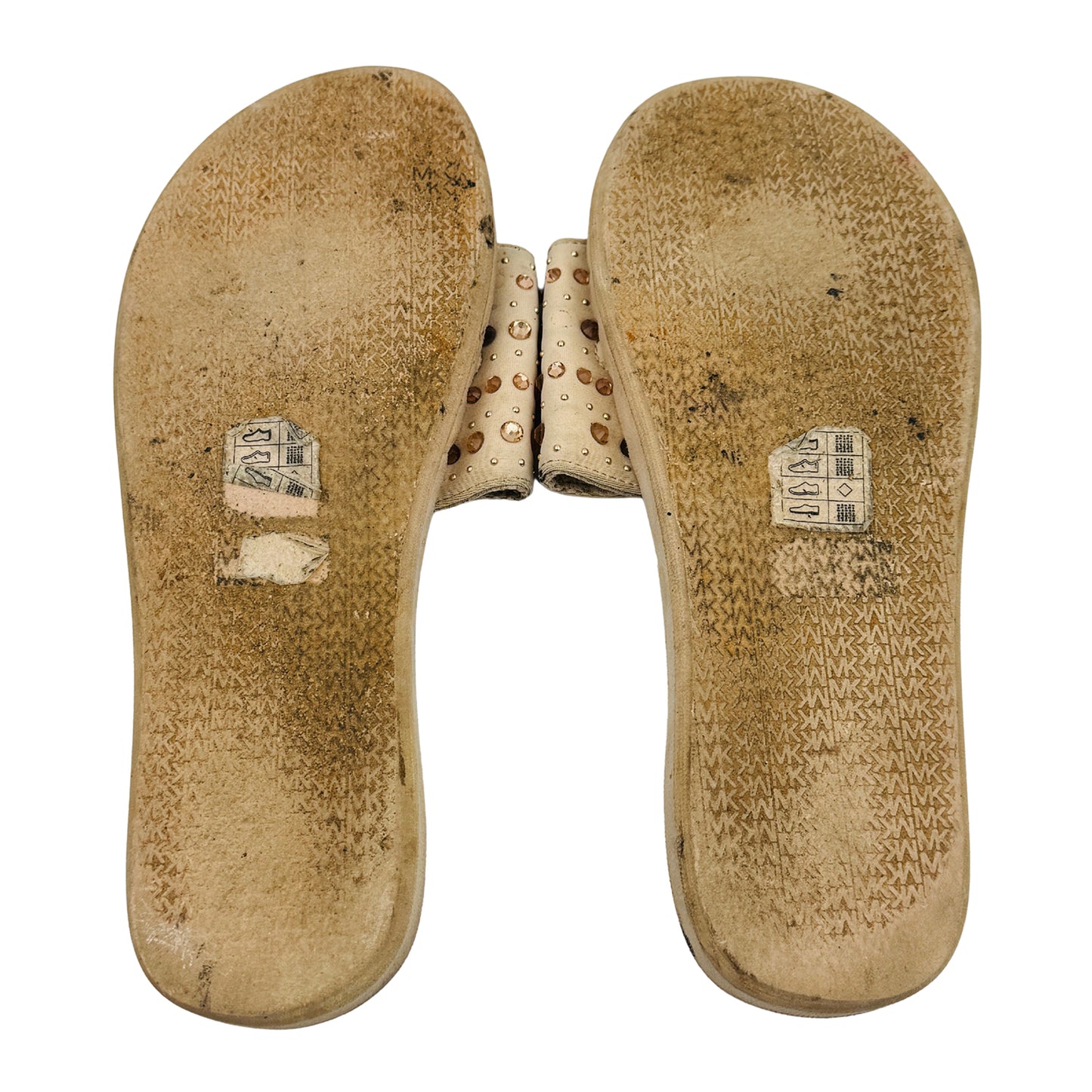Michael Kors Women's Beige Leather Slides (Size 39)