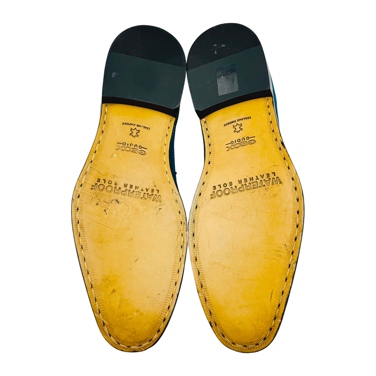 Geox Men's Teal Blue Leather Penny Loafers (Size 42)