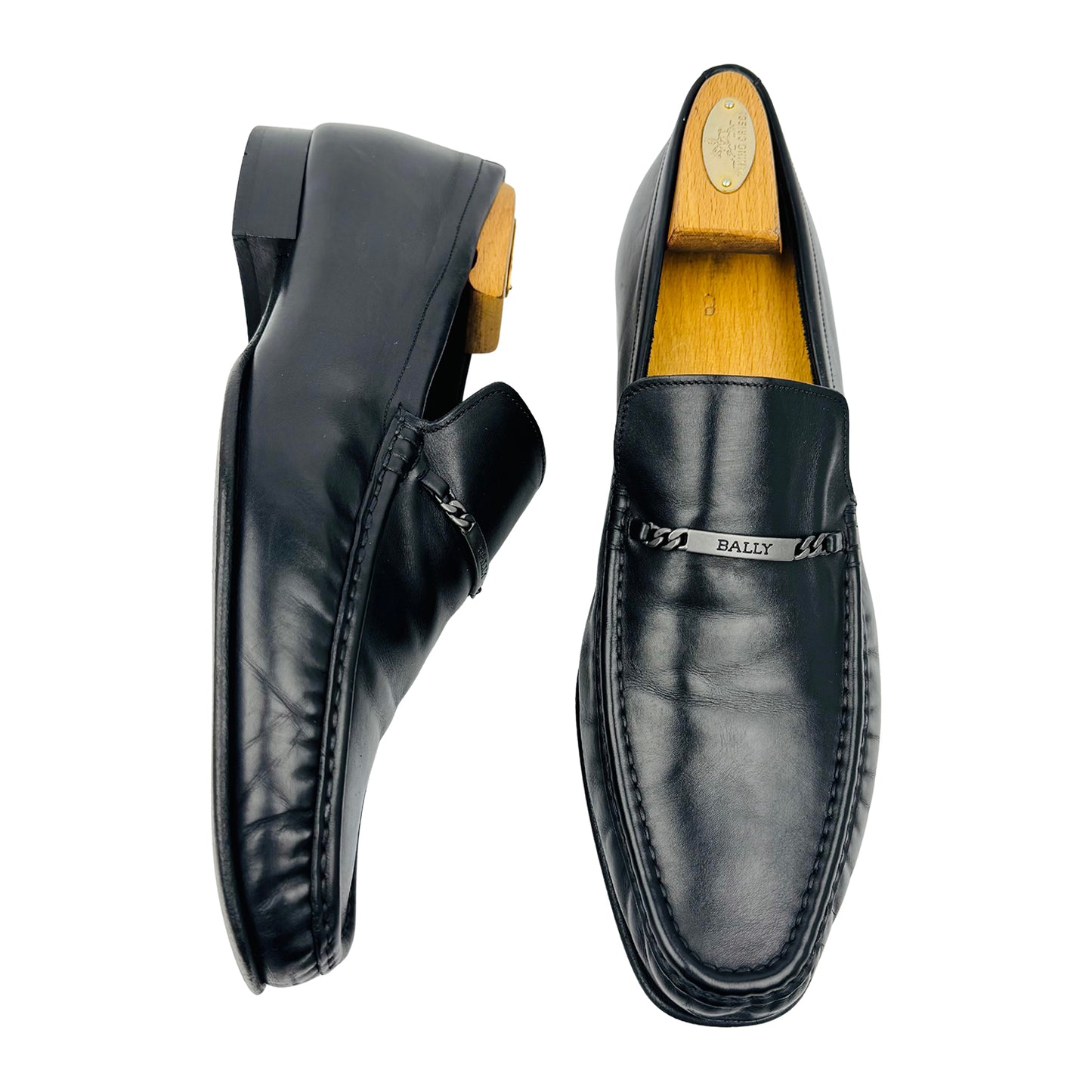 Bally Men's Black Horsebit Loafers (Size 43/43.5)