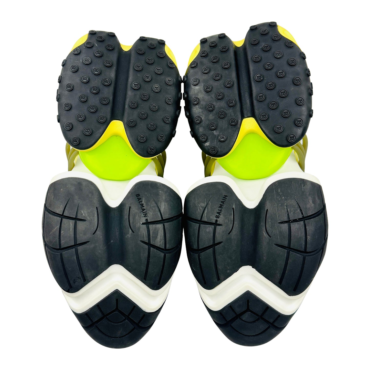 Balmain Unicorn 'White Neon Green' Shoes (Size 38)