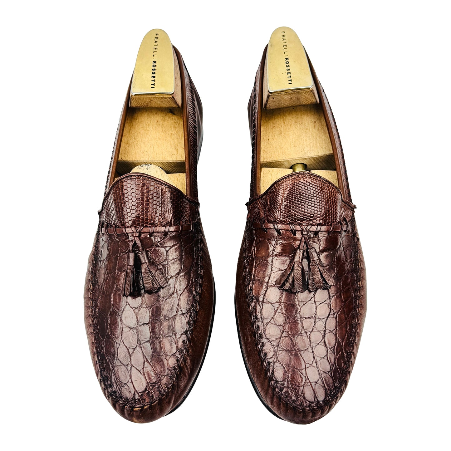 Mezlan Dark Brown Leather Tassel Loafers (Size 43/43.5)