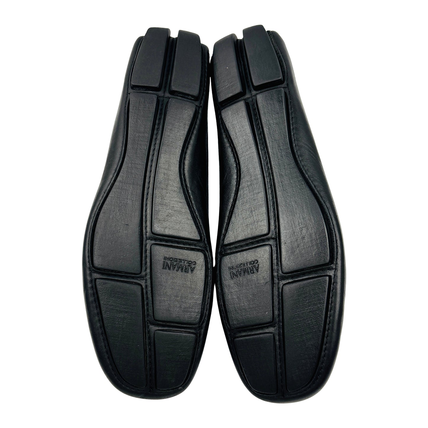 Armani Men's Black Leather Loafers (Size 43/43.5)