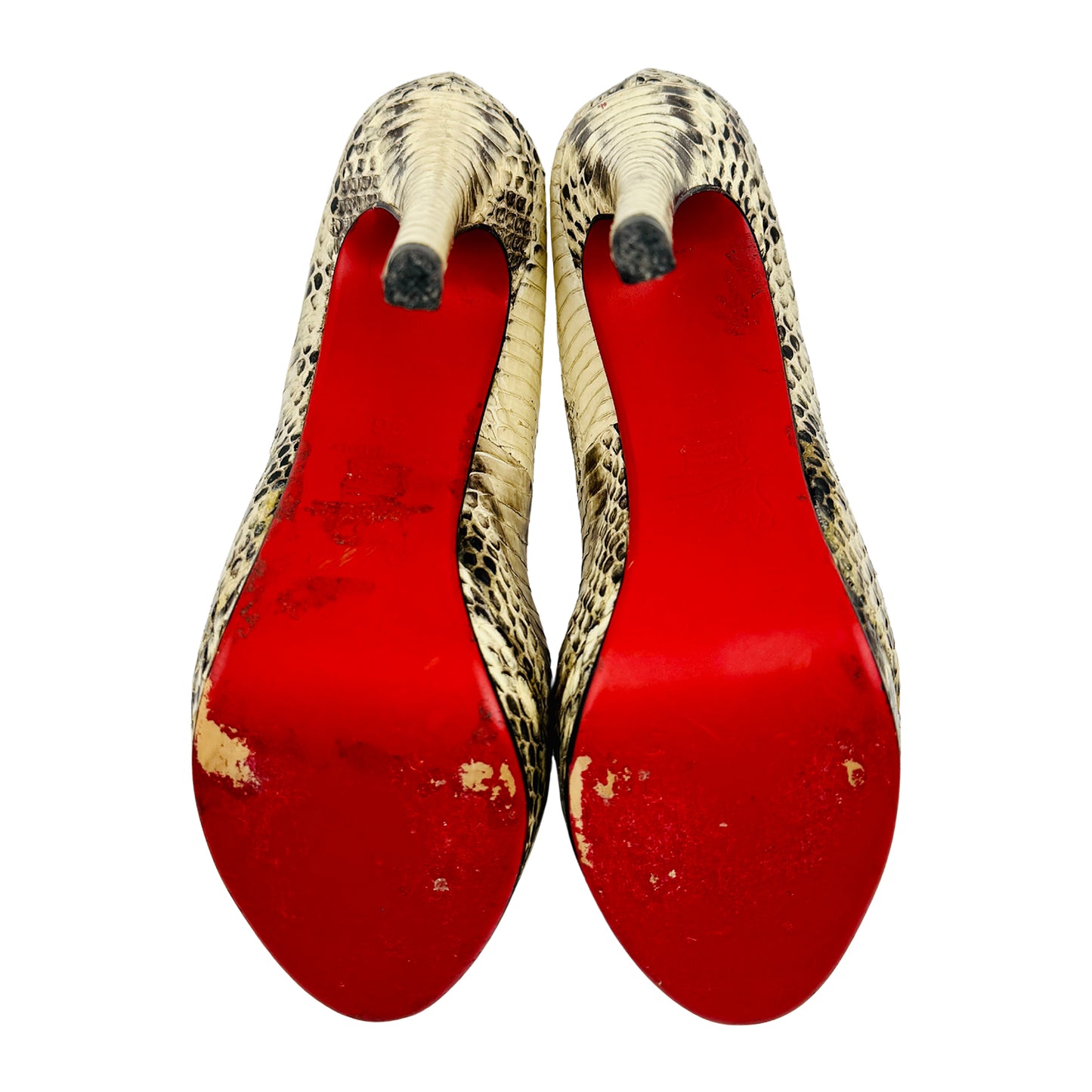 Christian Louboutin Python Leather Heel Pumps (Size 36)