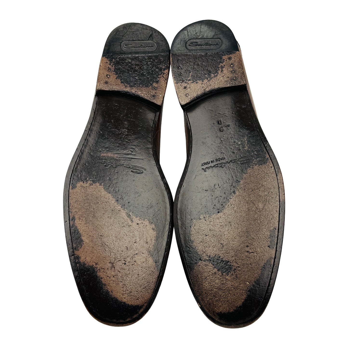 Santoni Paine 'Burnished Brown' Leather Loafers (Size 42.5)