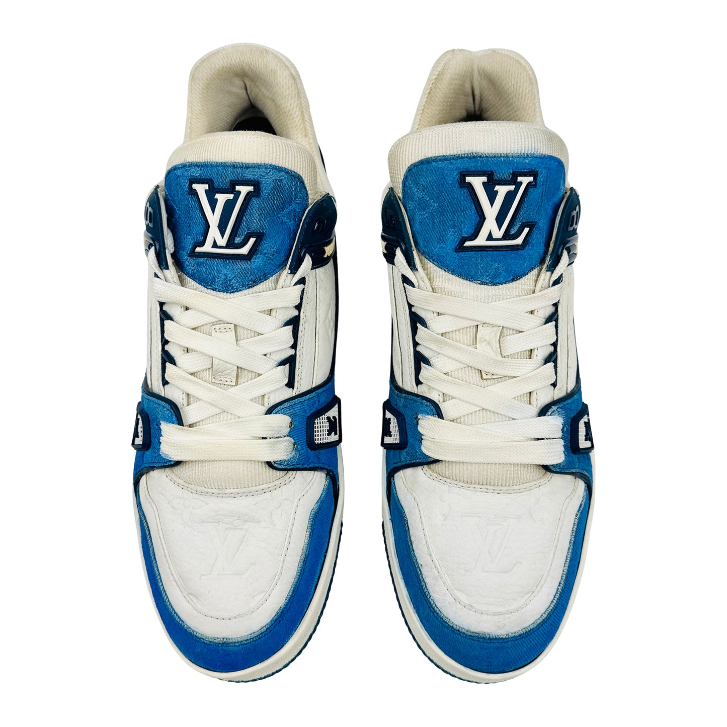 Louis Vuitton Men's LV Trainer Blue Sneakers (Size 41/41.5)