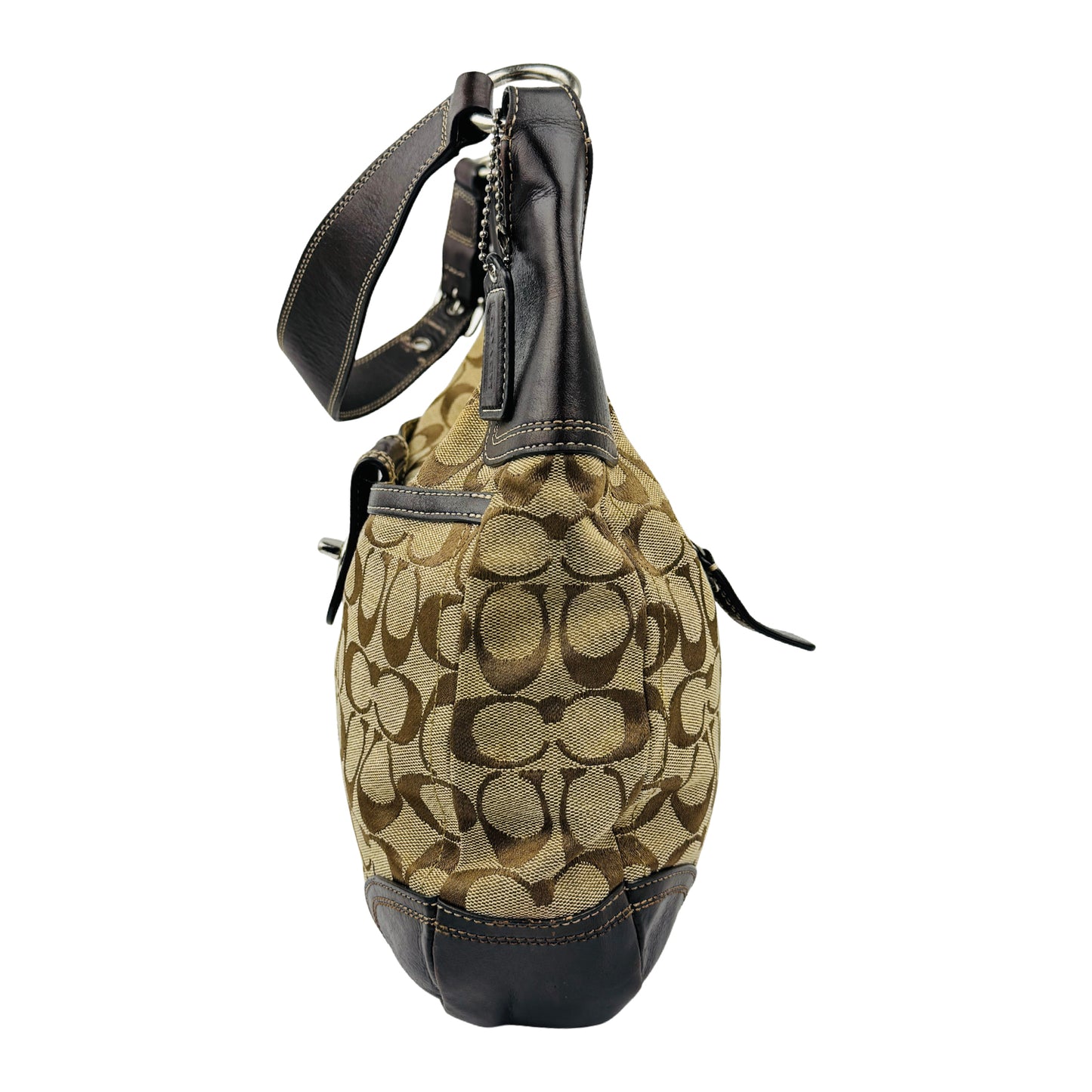 Coach Signature Jacquard Turnlock Hobo Shoulder Bag