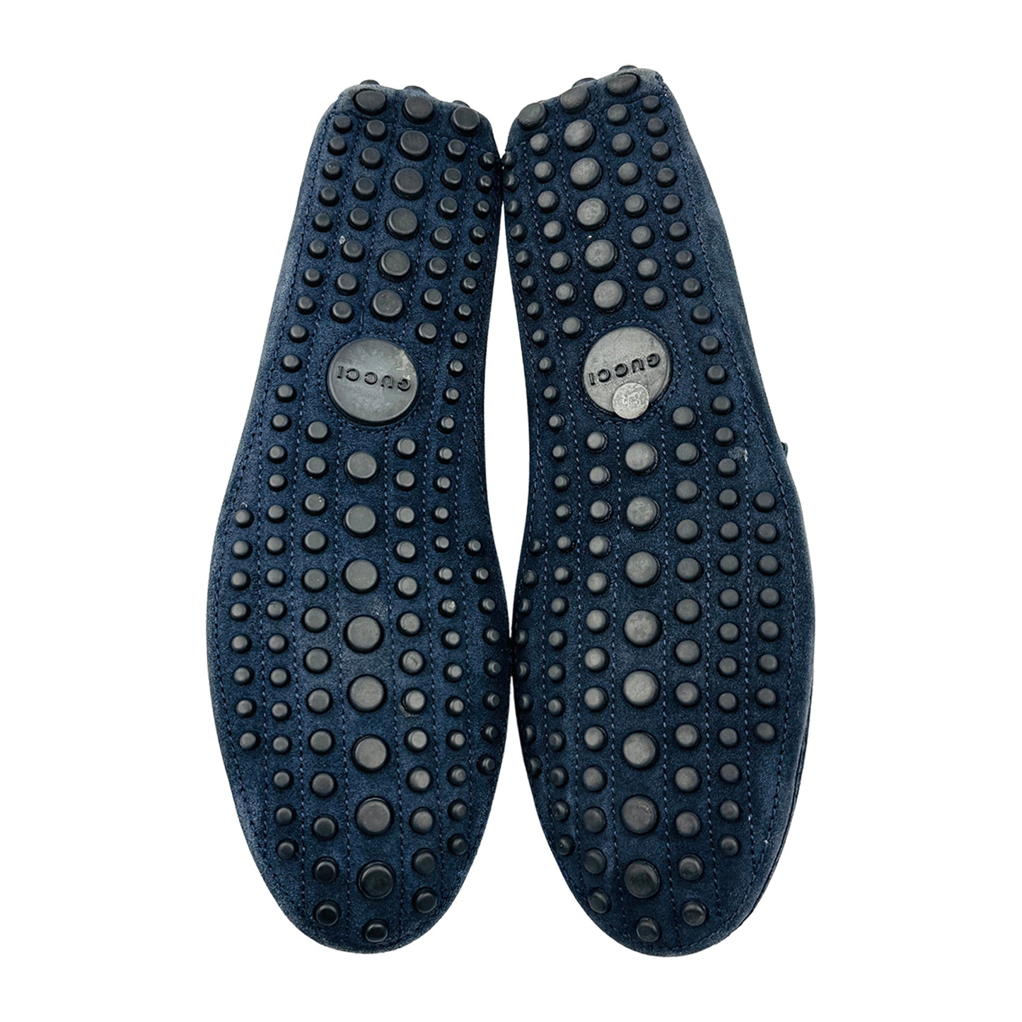 Gucci Dark Navy Vamp Strap Loafers (Size 42.5)