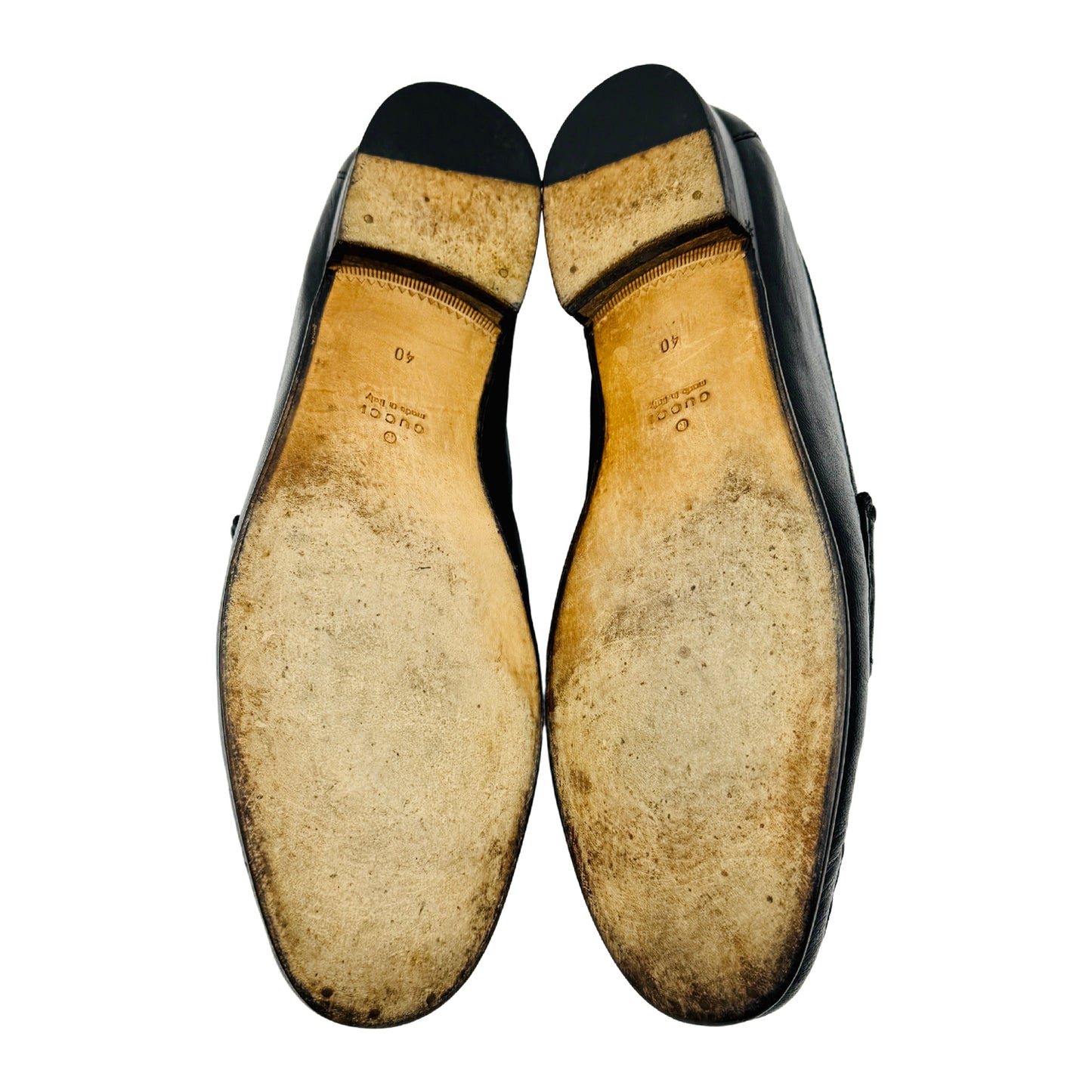 Gucci Black Leather Horsebit Loafers (Size 40/40.5)