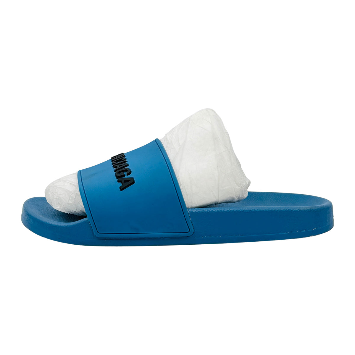 Balenciaga Bright Blue 3D Logo Pool Slides (Size 41) - 565826