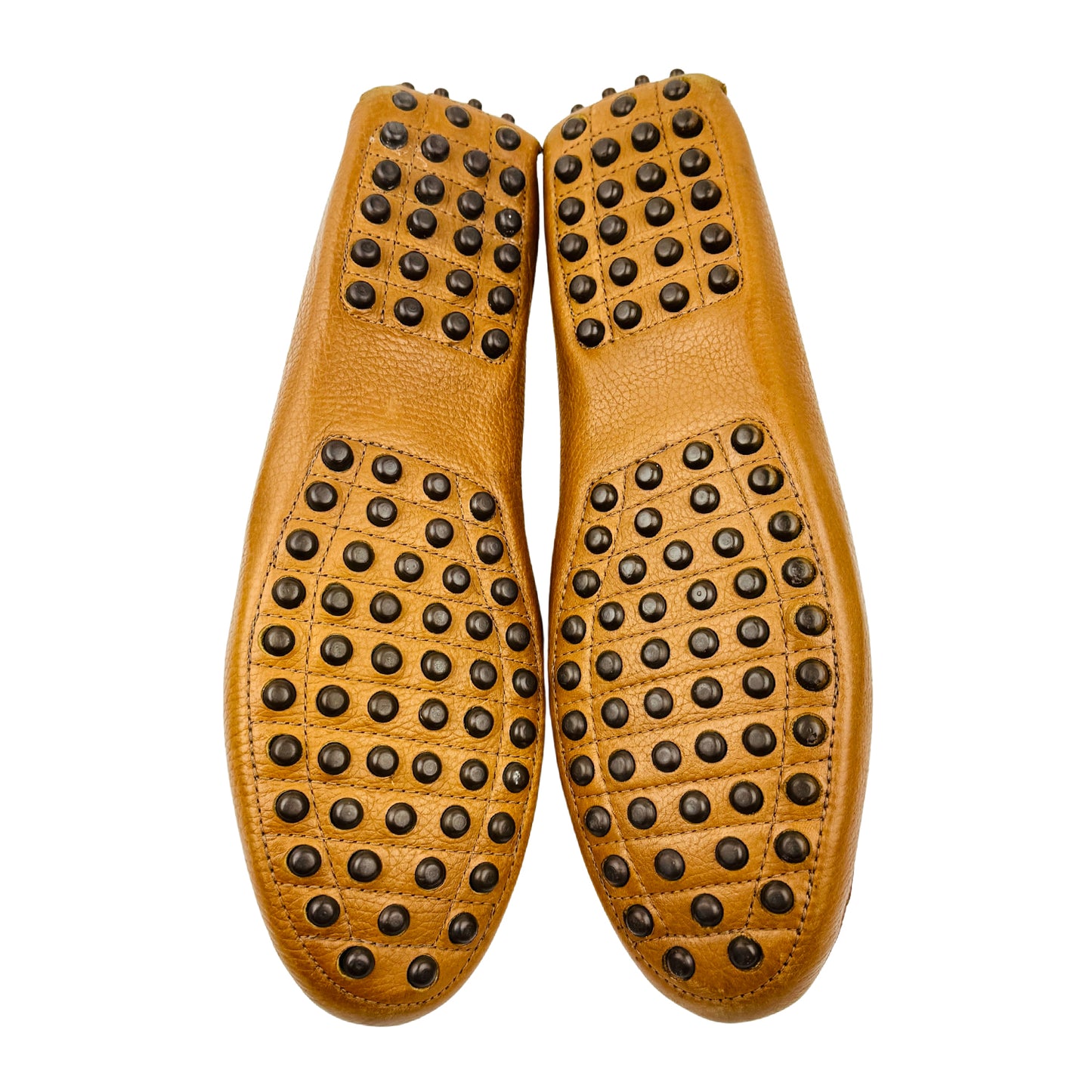 Florina Ostrich-Embossed Leather Loafers (Size 43)