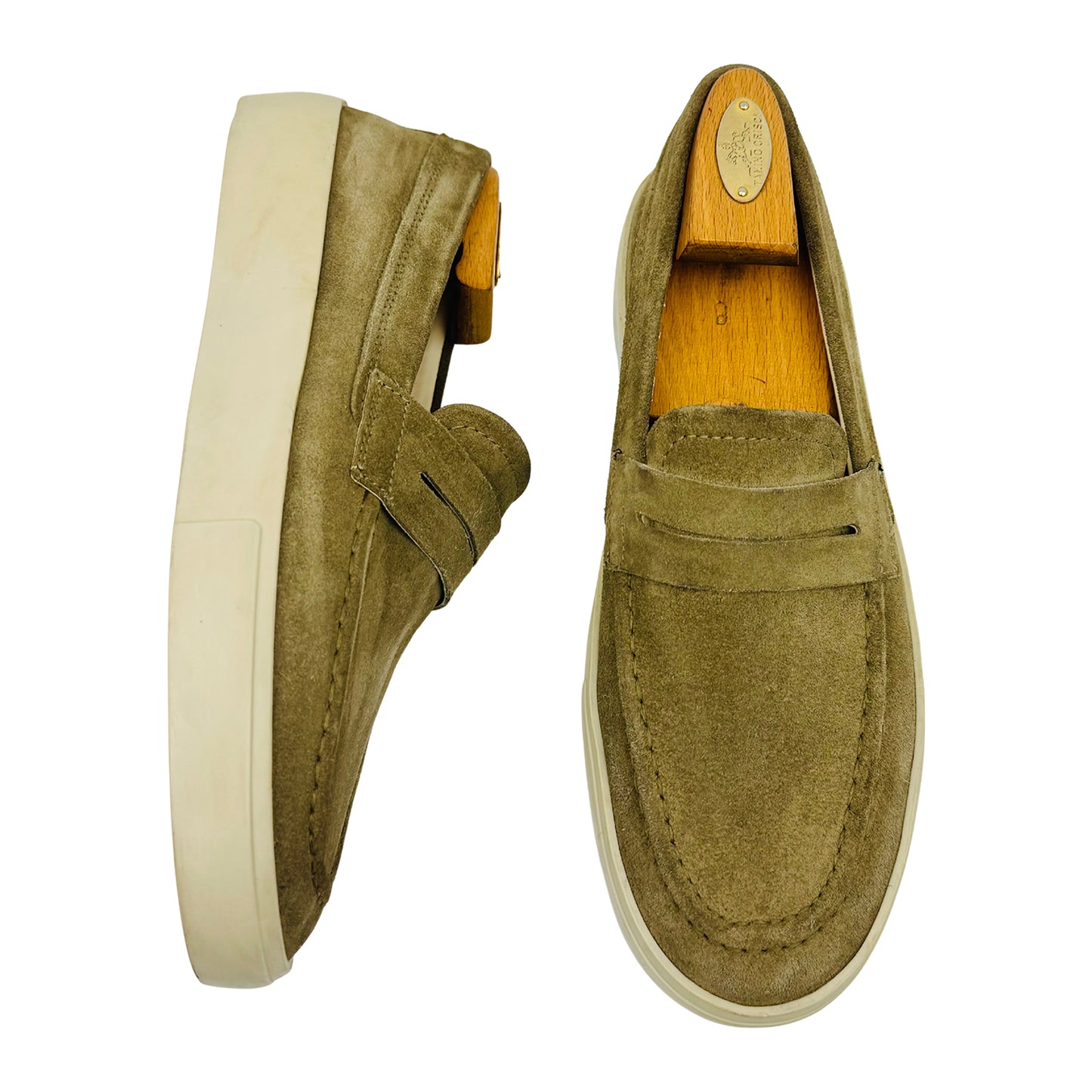 ZARA Men's Beige Suede Leather Loafer (Size 42)