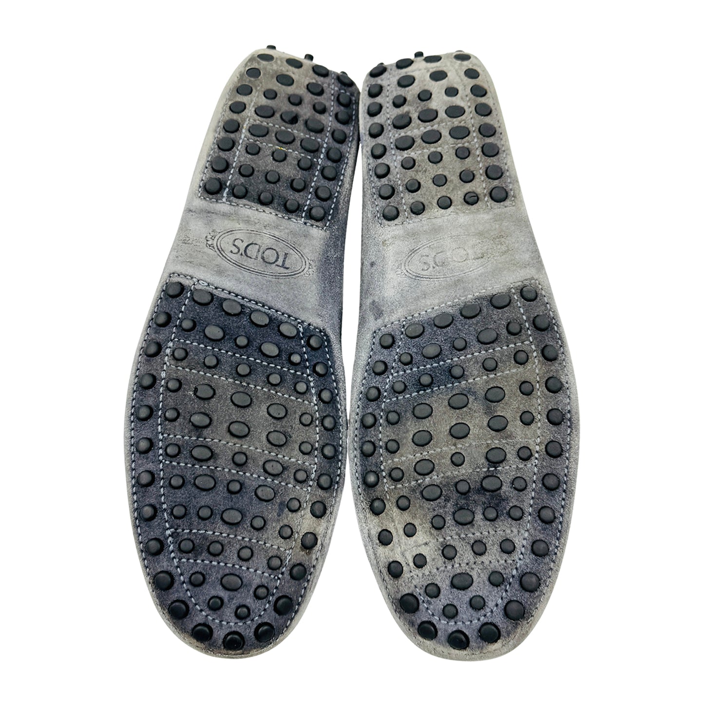 Tod's Men's Grey Gommino Suede Driving Loafers (Size 41)