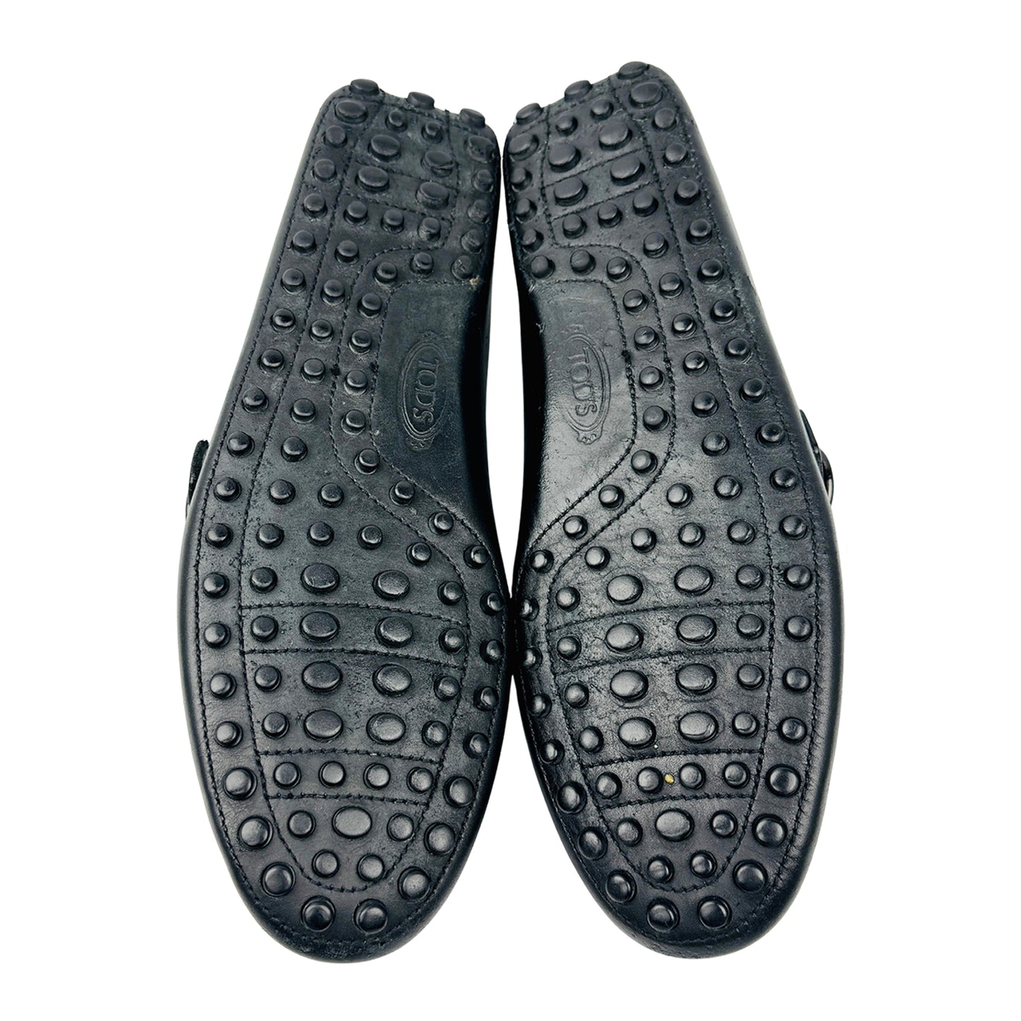 Tod’s Men's Black Leather Driving Loafers (Size 42)