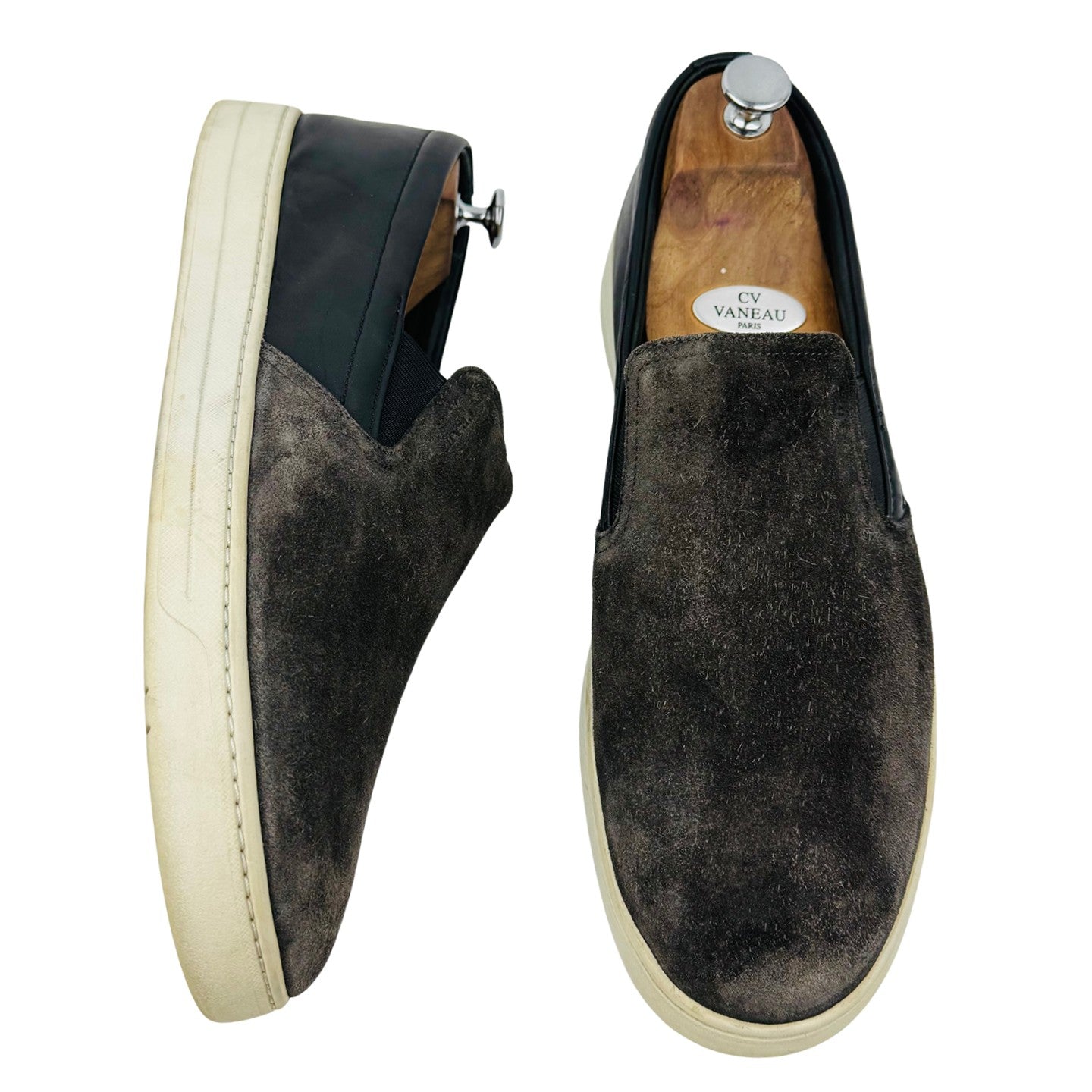 Prada 'Dark Charcoal' Slip-On Shoes (Size 45/45.5) - 4D 2733