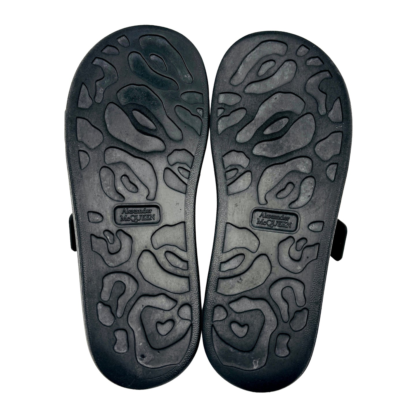 Alexander McQueen Hybrid Buckled Black Slides (Size 40)